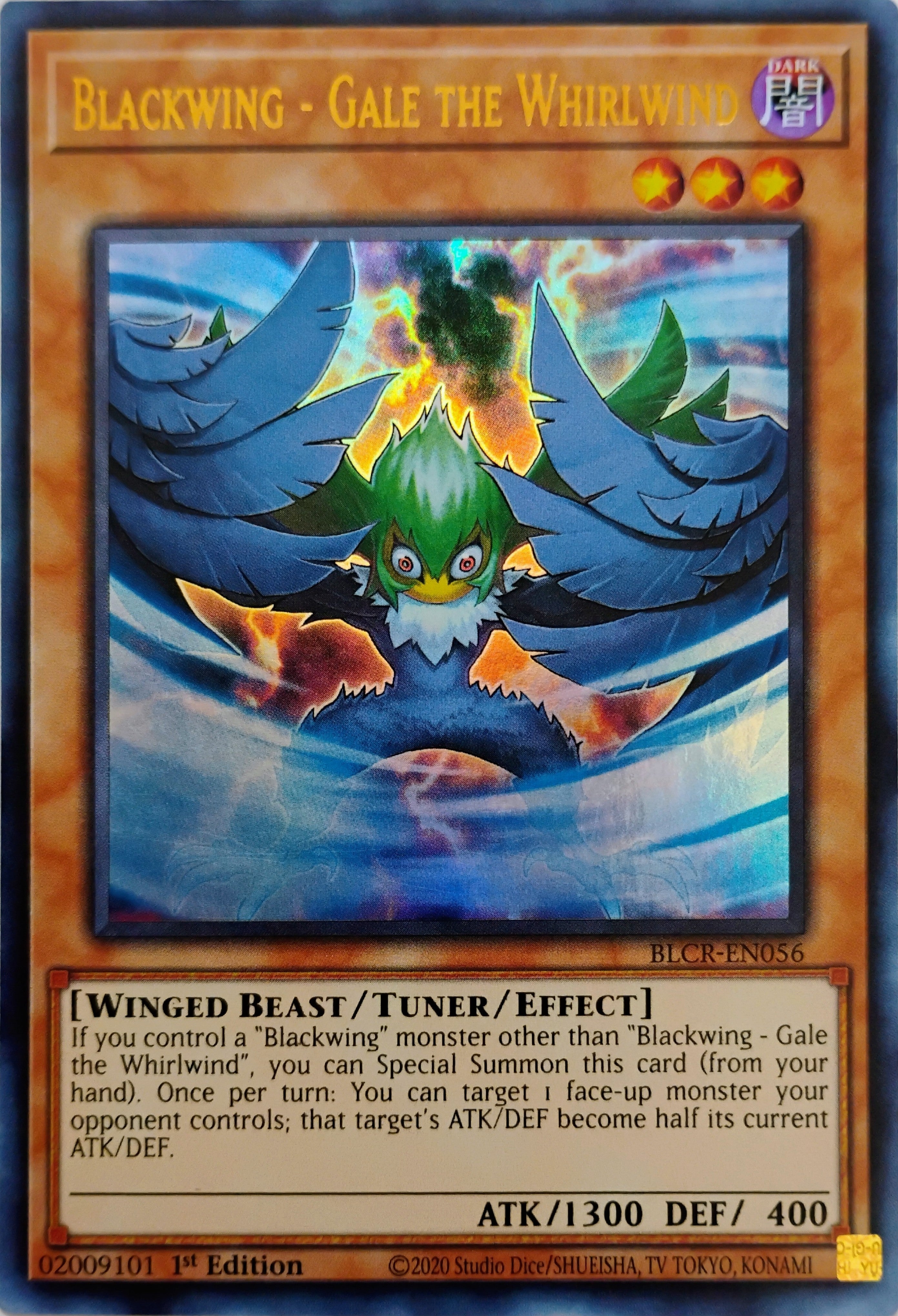 Yugioh! Blackwing - Gale the Whirlwind Blcr-en056 Ultra Rare