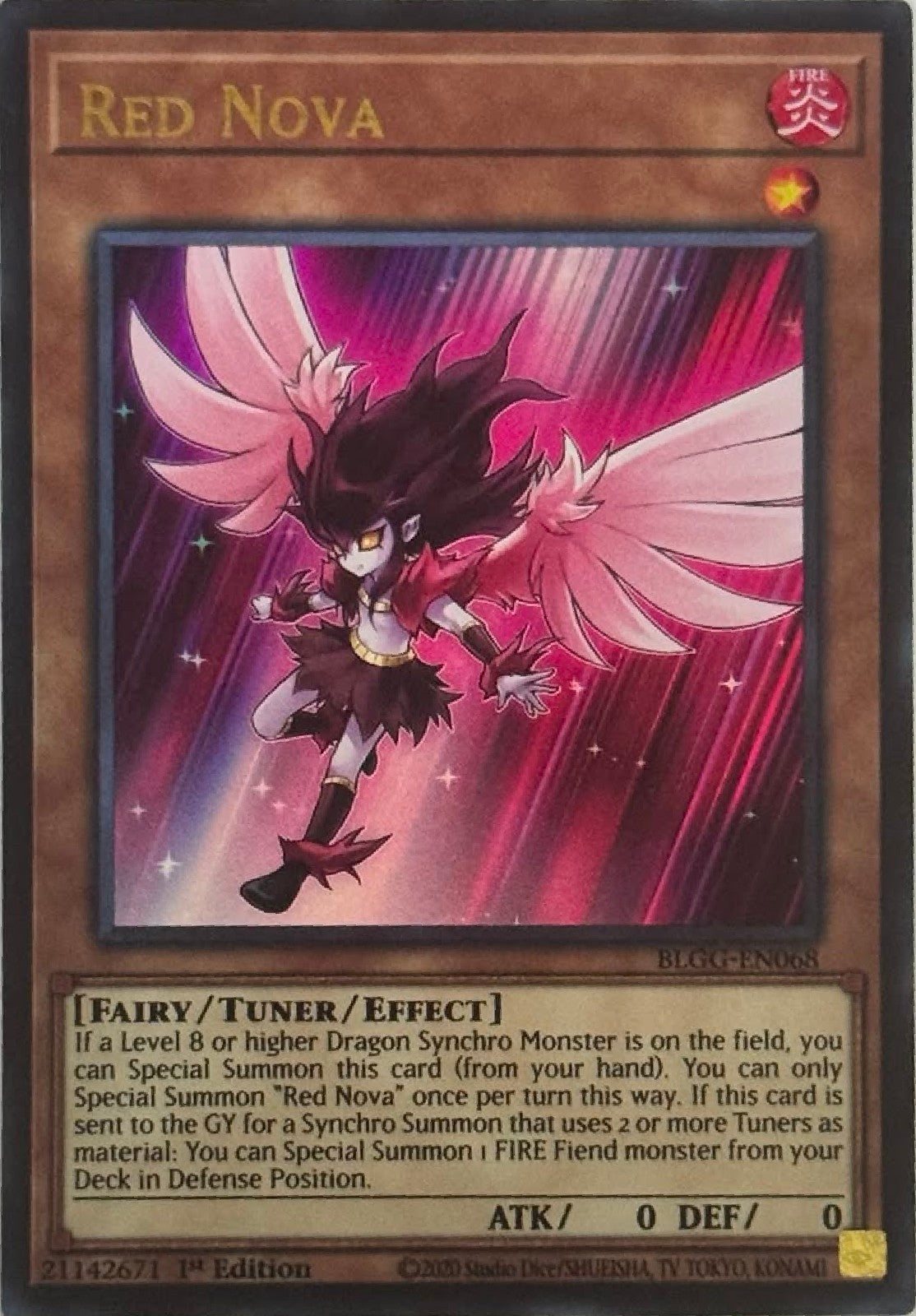 Yugioh! Red Nova BLGG-EN068 1st Edition Ultra