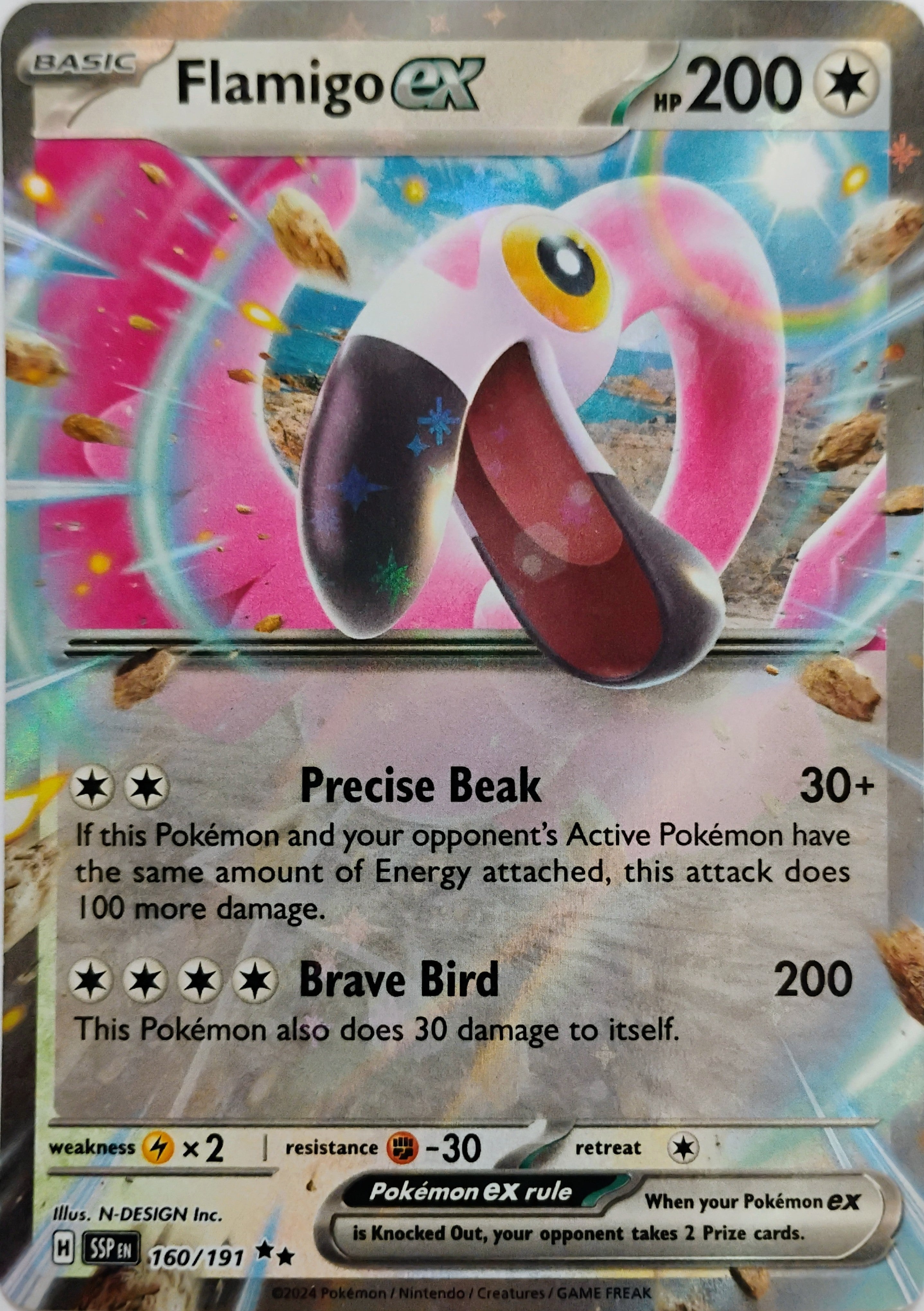 Pokémon tcg Flamigo Ex 160/191