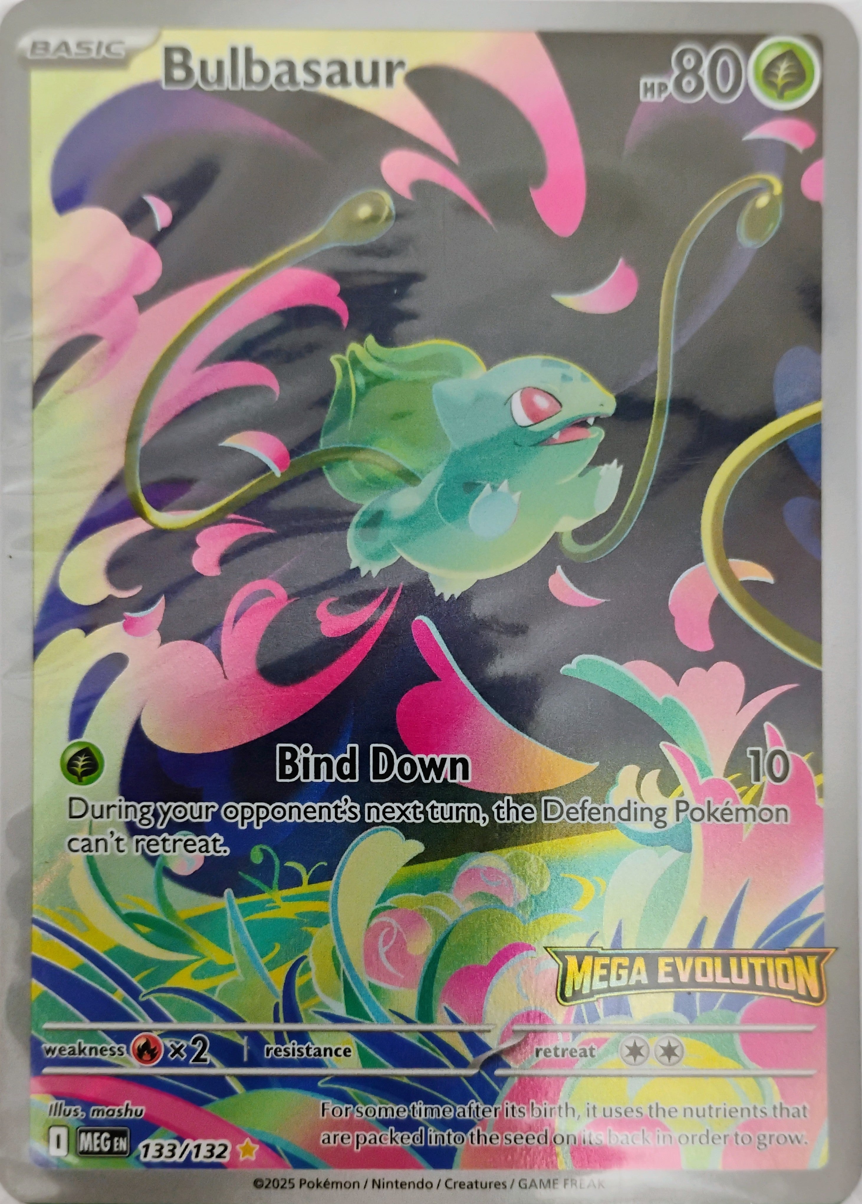 Pokémon tcg Bulbasaur 133/132 (Mega evolution stamped)