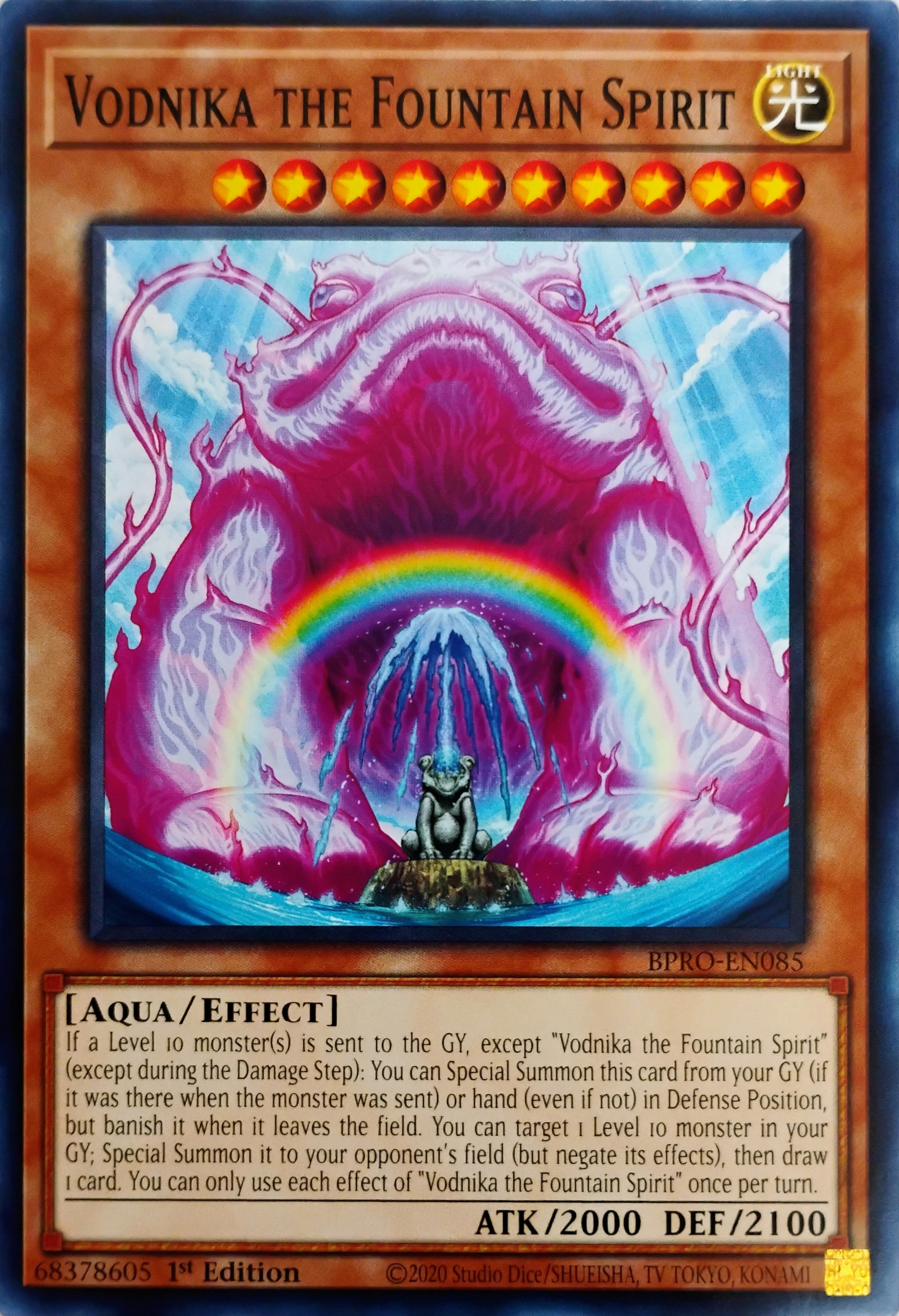 Yugioh! Vodnika the Fountain Spirit Bpro-en085