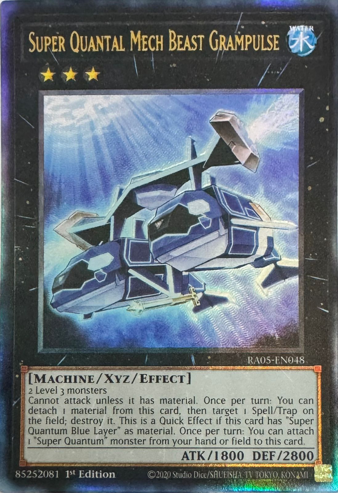 Yugioh! Super Quantal Mech Beast Grampulse Ra05-en048 1st edition Ultimate