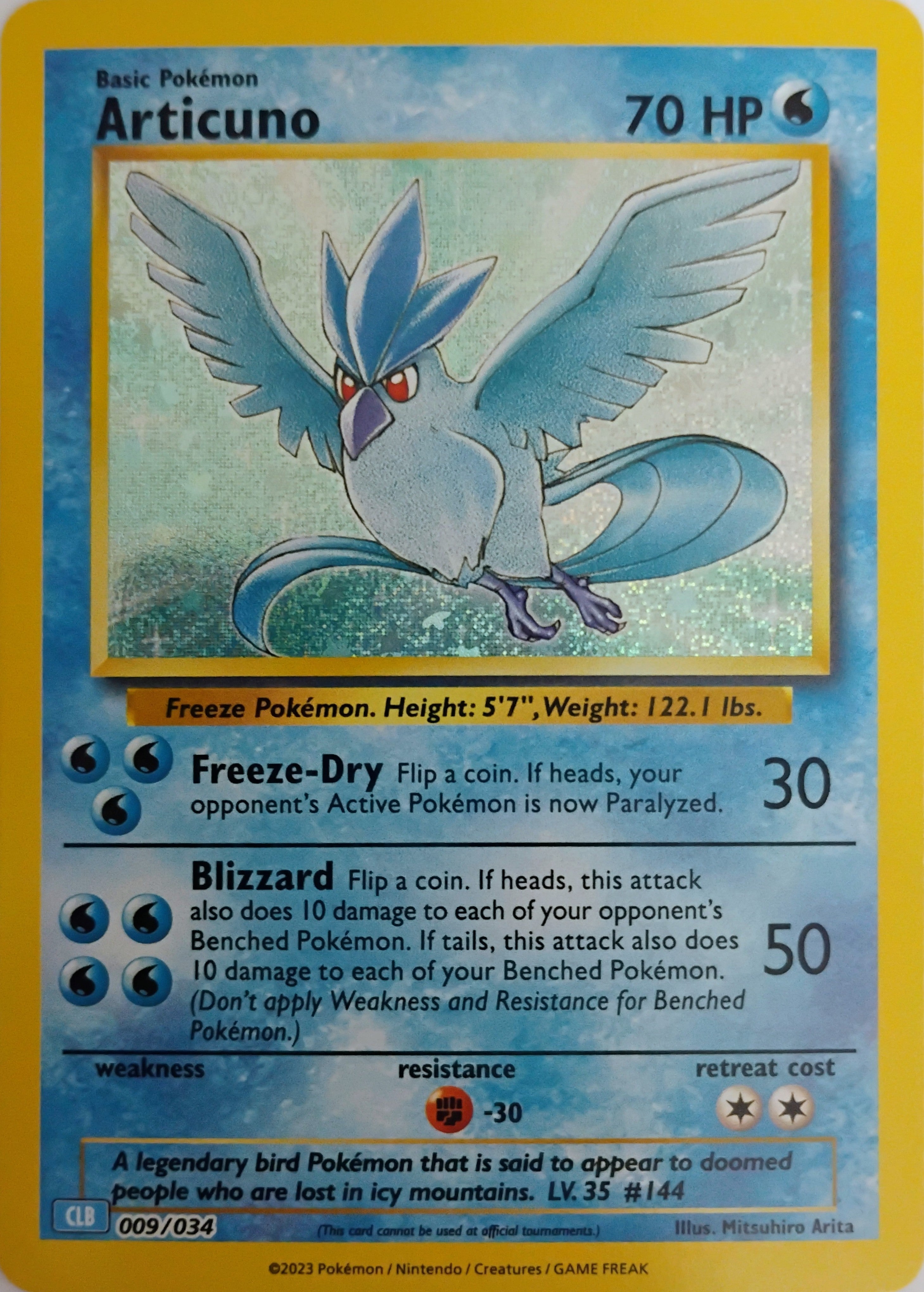 Pokémon tcg Articuno 009/034 Holo (Clb)