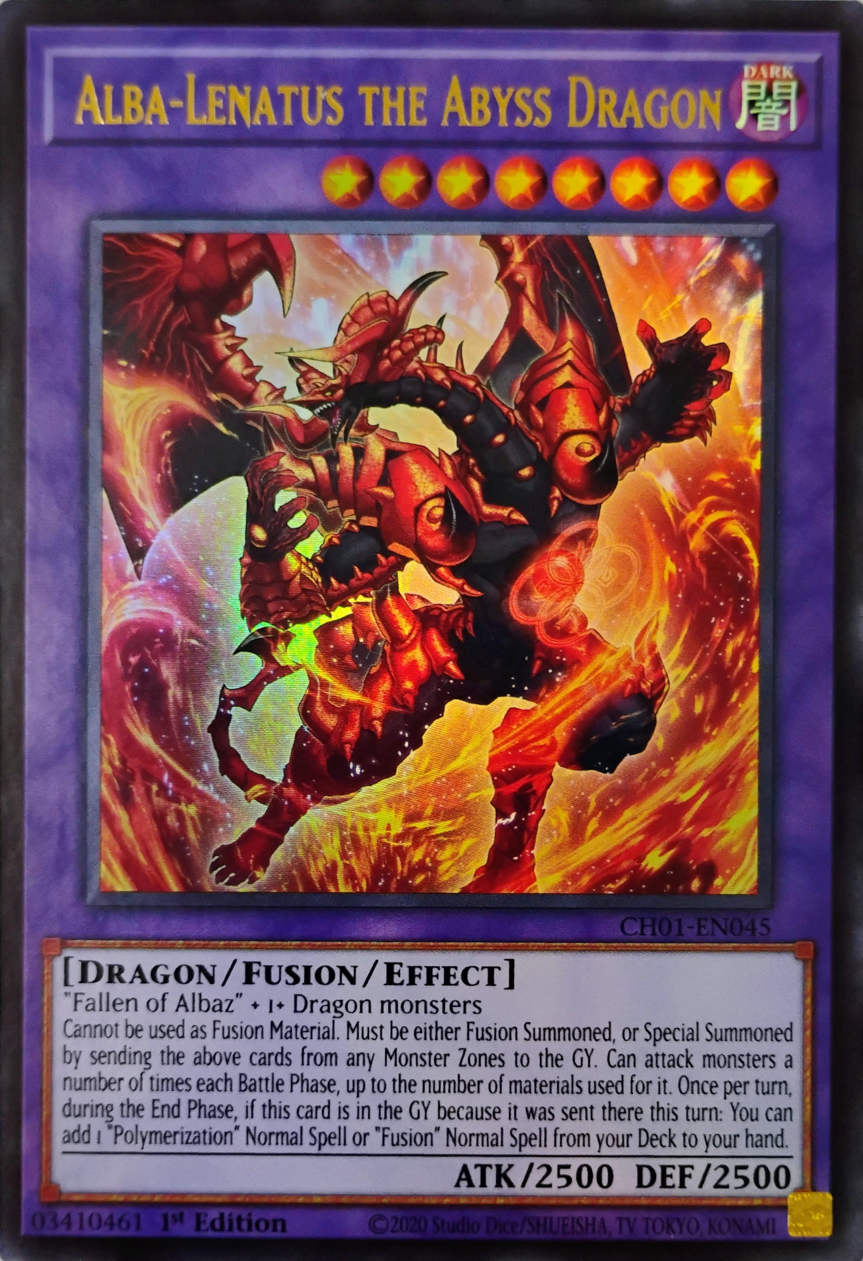 Yugioh! Alba-Lenatus The Abyss Dragon Ch01-en045 Ultra Rare