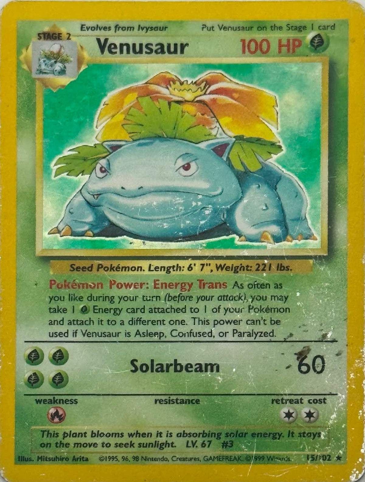 Pokémon Tcg Venusaur 15/102 Holo