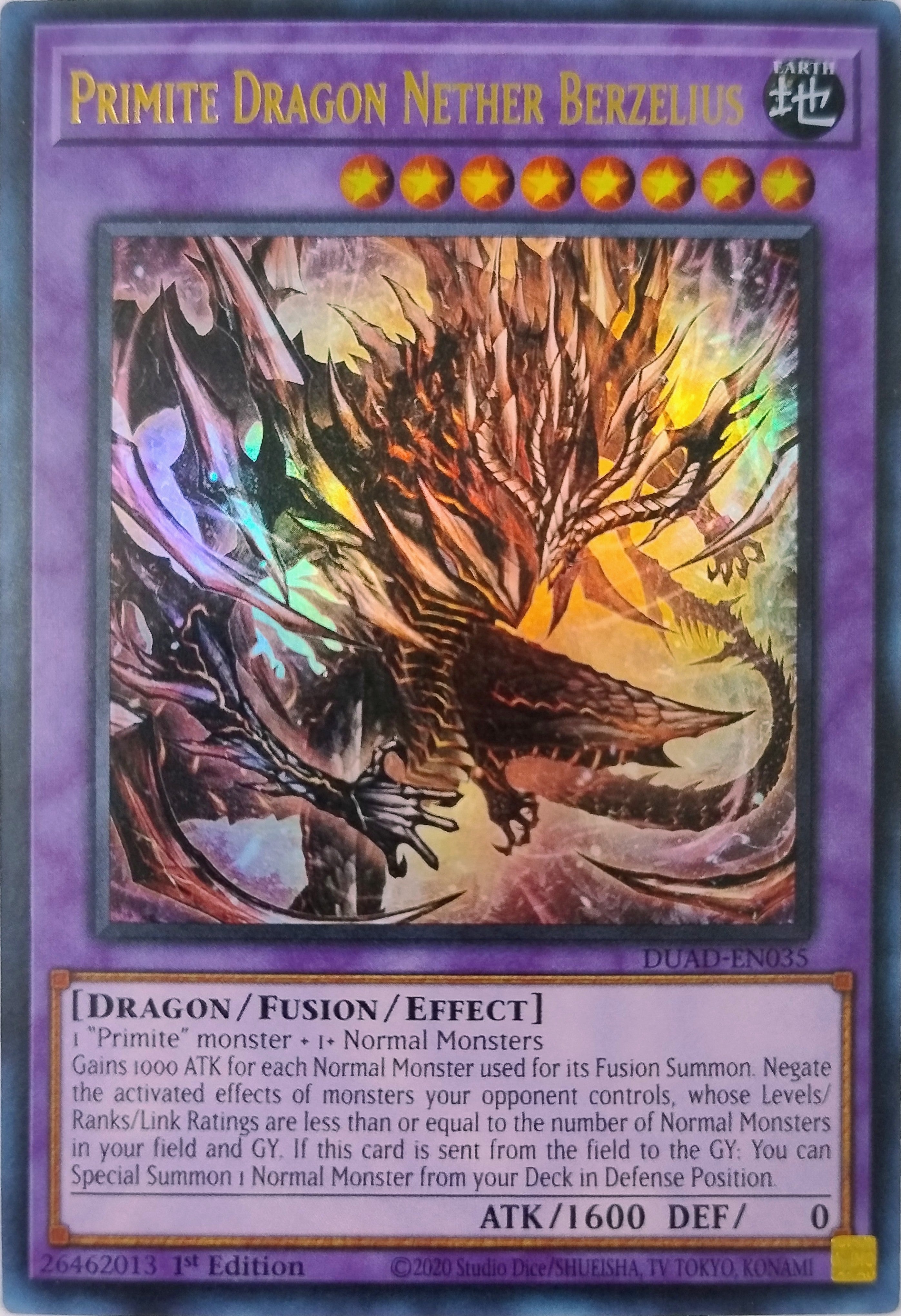 Yugioh! Primite Dragon Nether Berzelius Duad-en035 1st Edition Ultra