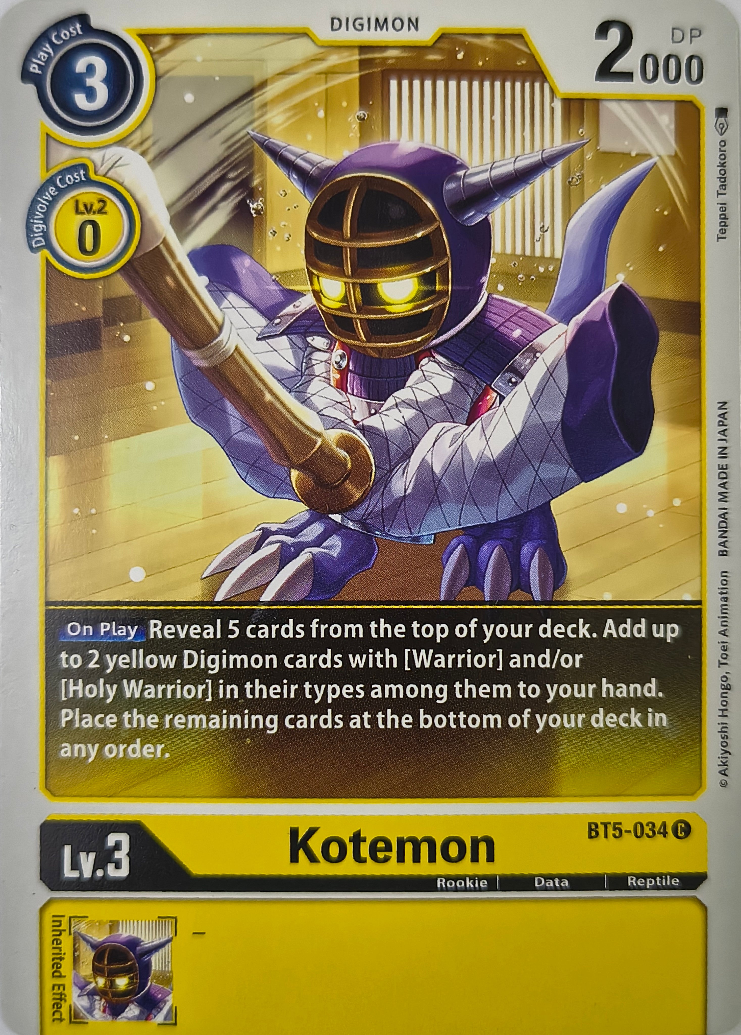 Digimon tcg Kotemon Bt5-034
