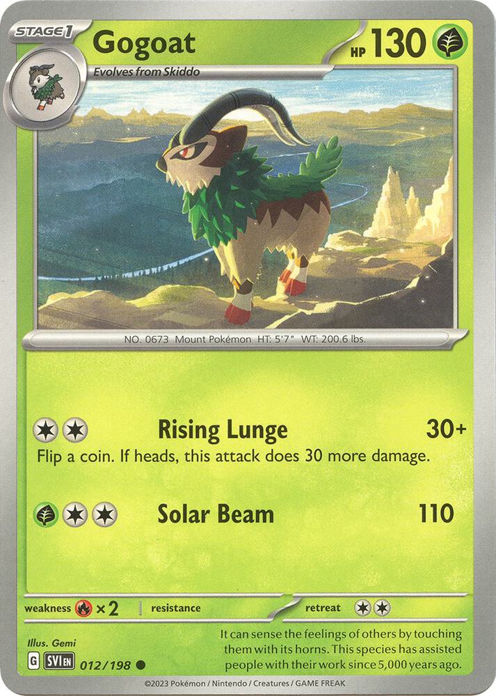 Pokemon Tcg Gogoat 012/198