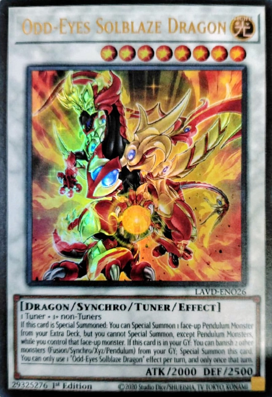 Yugioh! Odd-Eyes Solblaze Dragon LAVD-ENO26 1st Edition Ultra
