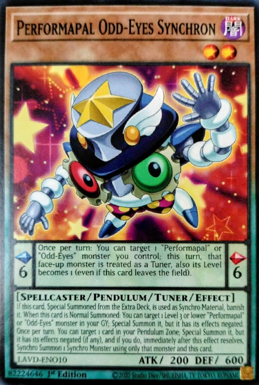 Yugioh! Perfomapal Odd-Eyes Synchron LAVD-ENO10 1st Edition