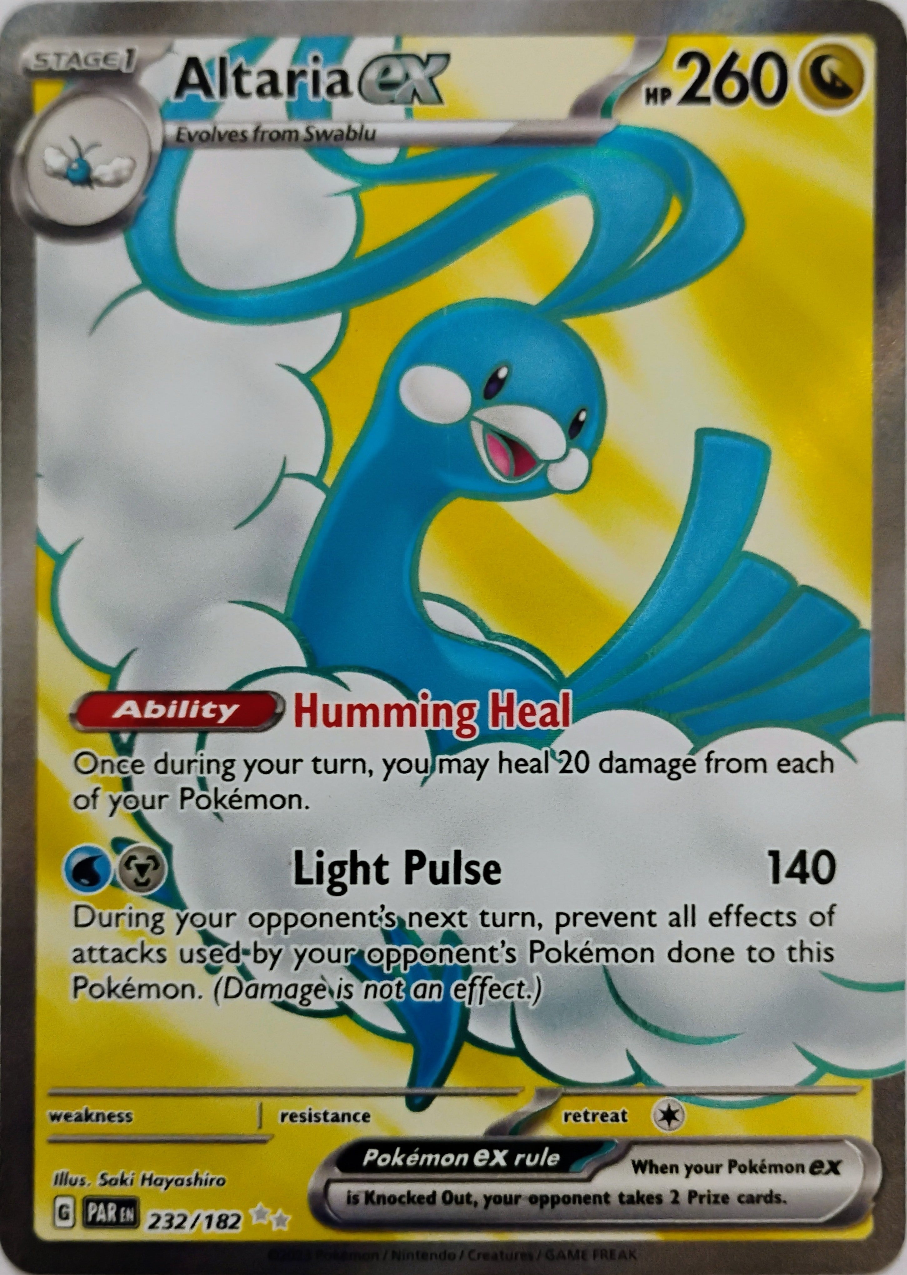 Pokémon tcg Altaria Ex 232/182