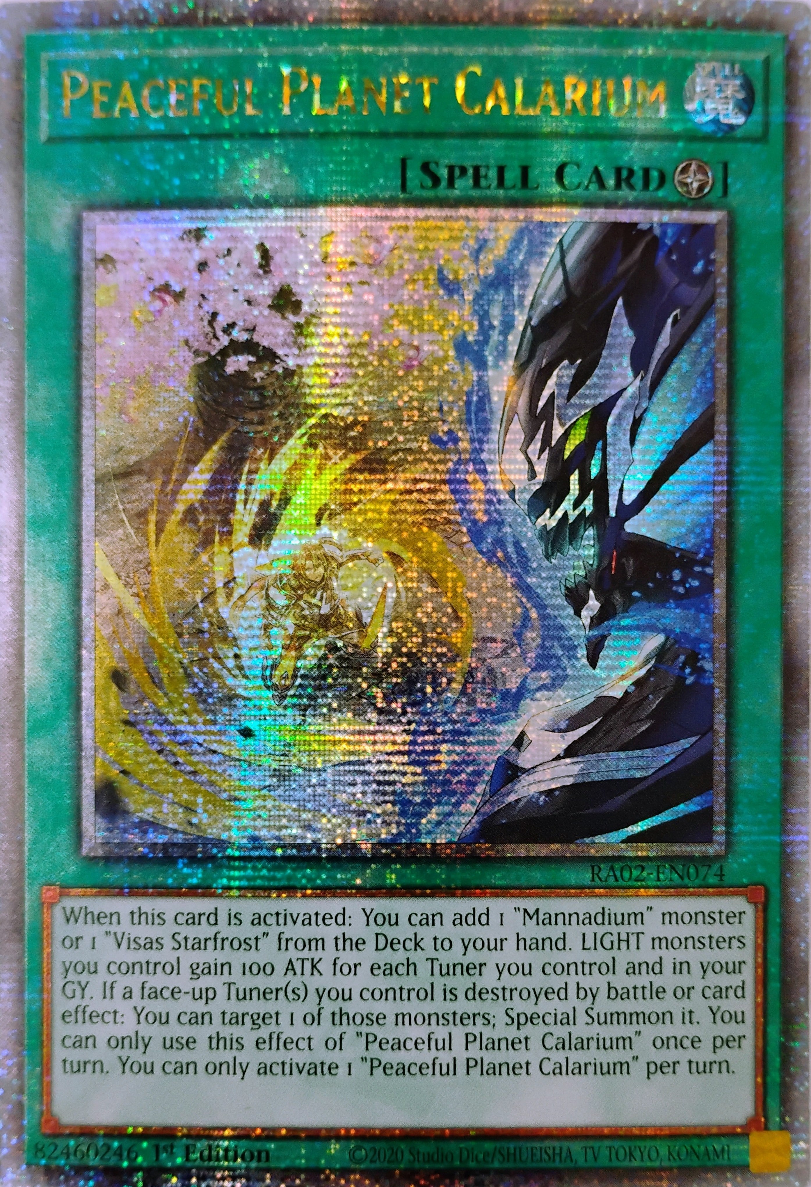 Yugioh! Peaceful Planet Calarium Ra02-en074 Quarter Century