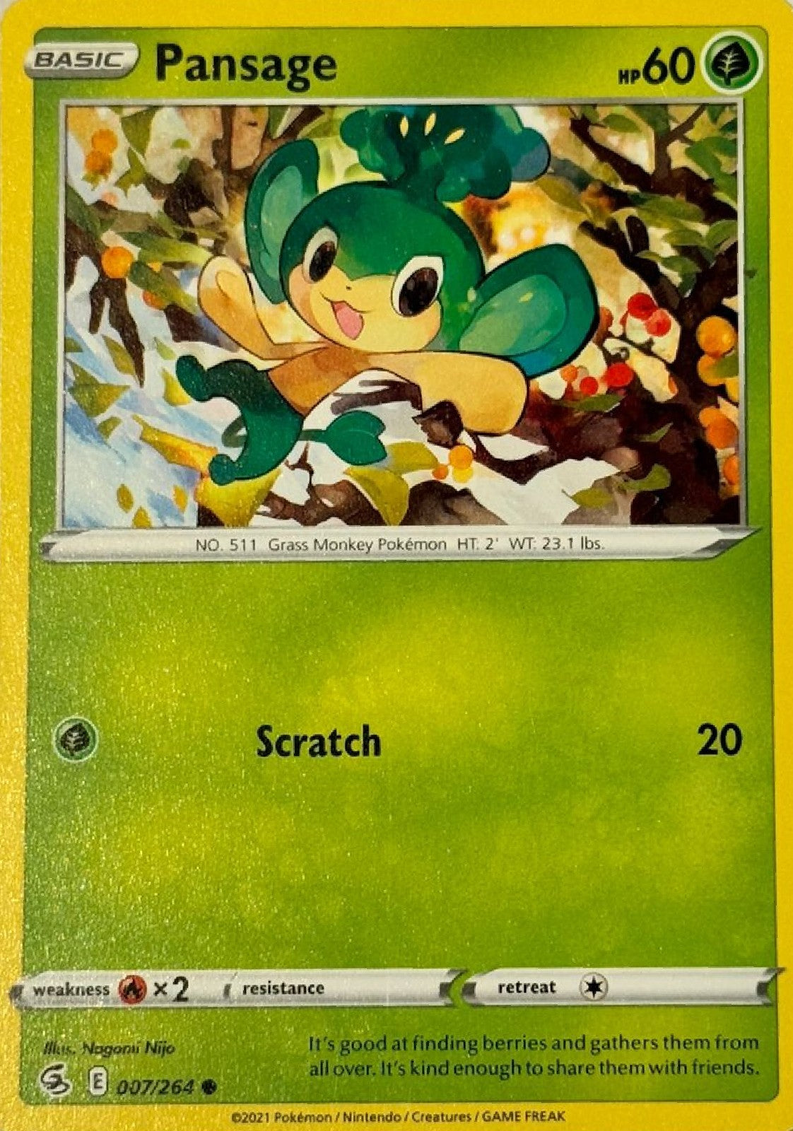 Pokemon tcg Pansage 007/264