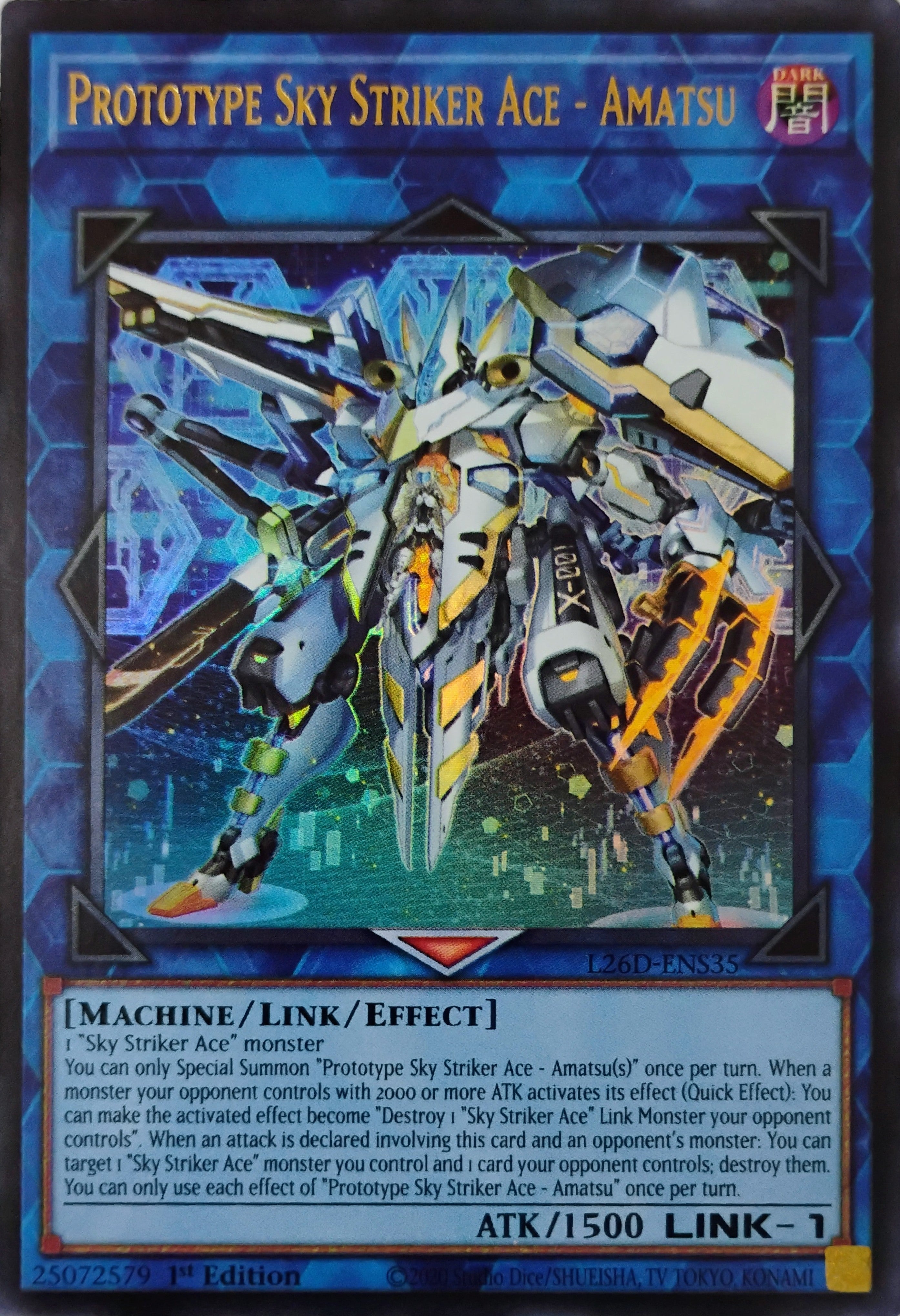 Yugioh! Prototype Sky Striker Ace - Amatsu L26D-ENS35 Ultra Rare