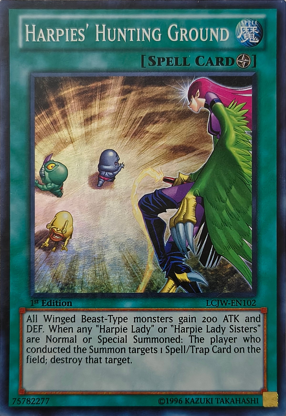 Yugioh! Harpies' Hunting Ground Lcjw-En102 1st Edition Super Rare