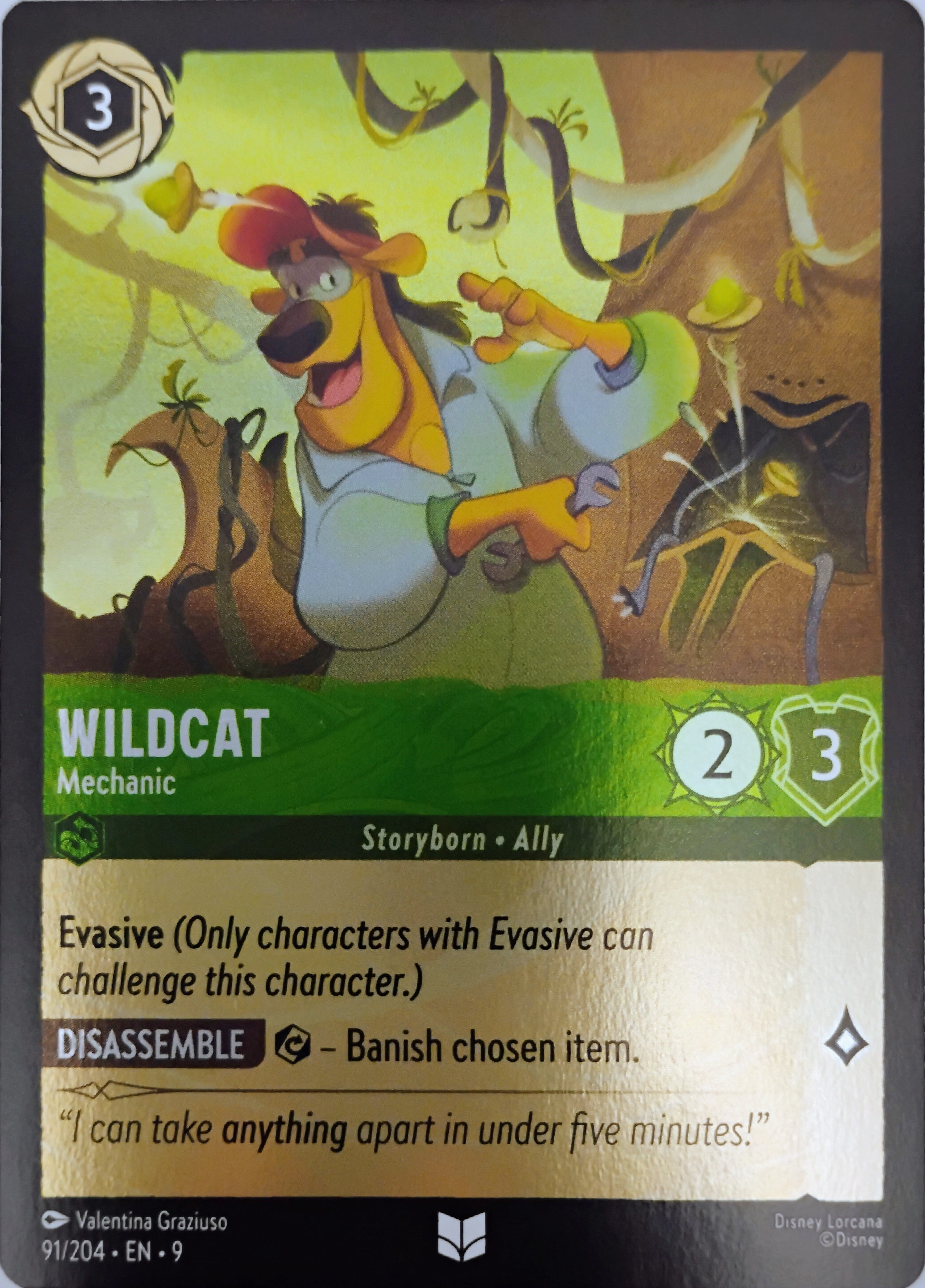 Disney Lorcana Wildcat 91/204 Foil