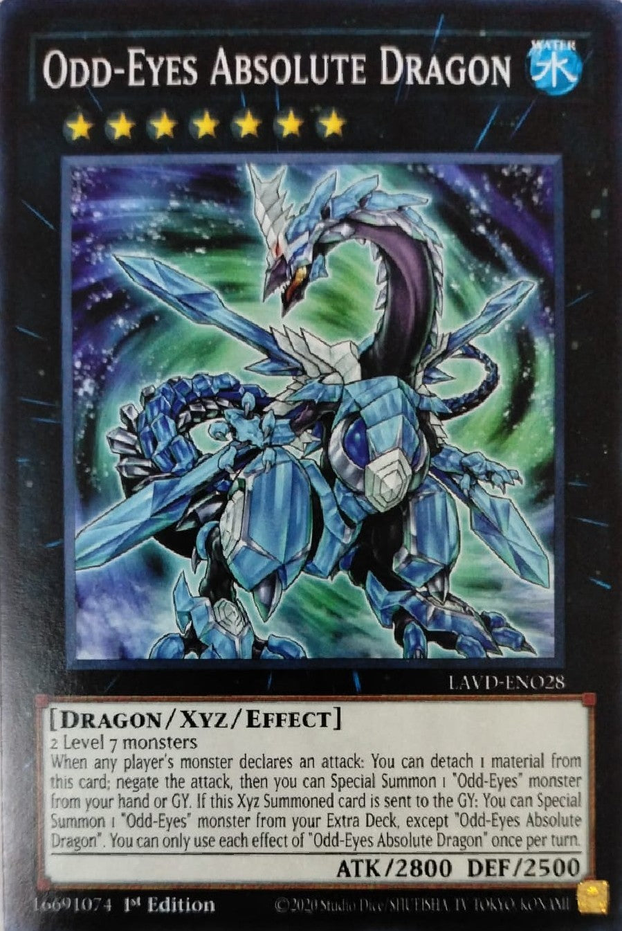 Yugioh! Odd-Eyes Absolute Dragon LAVD-ENO28 1st Edition