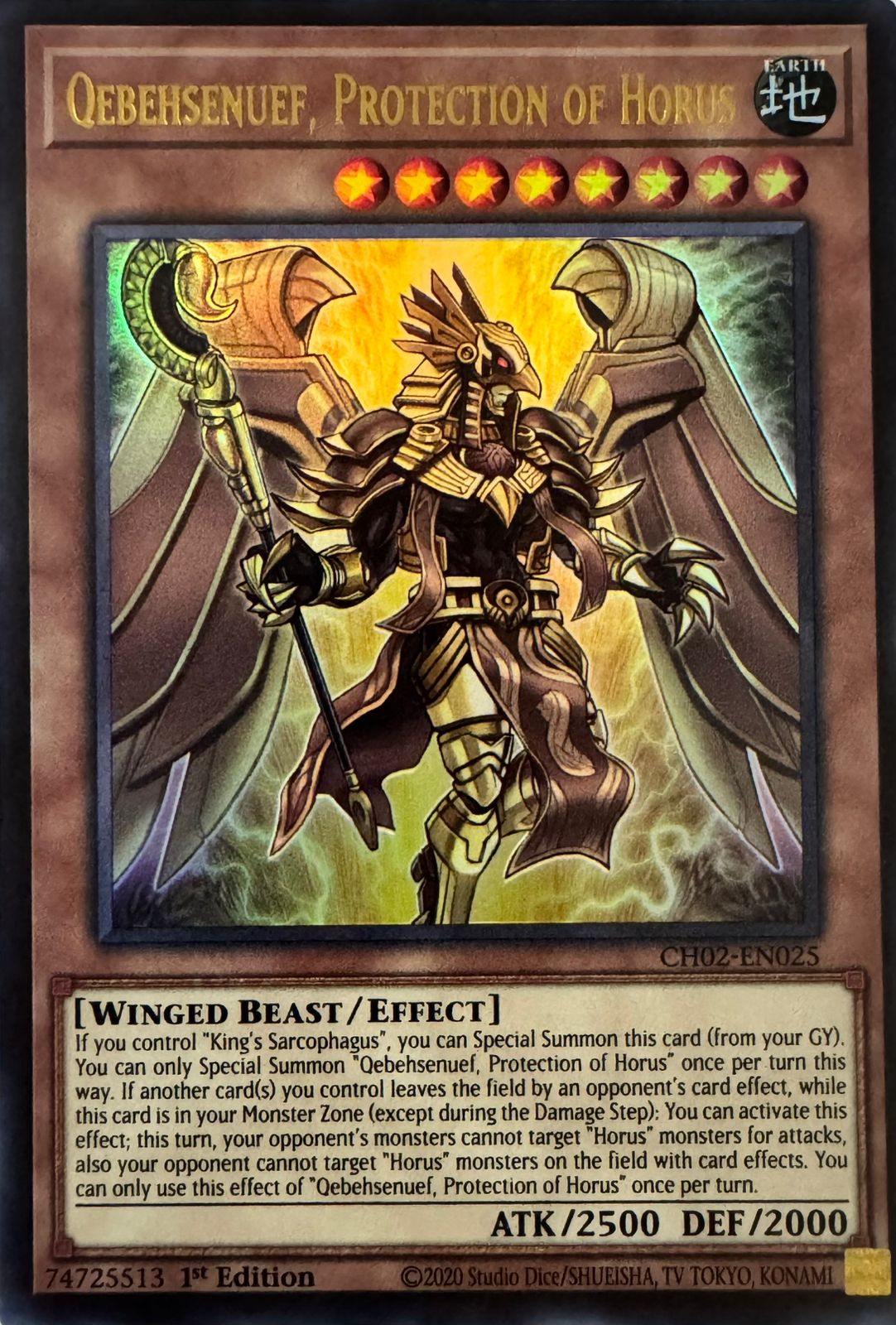 Yugioh! Qebehsenuef, Protection Of Horus Ch02-en025 1st Edition Ultra