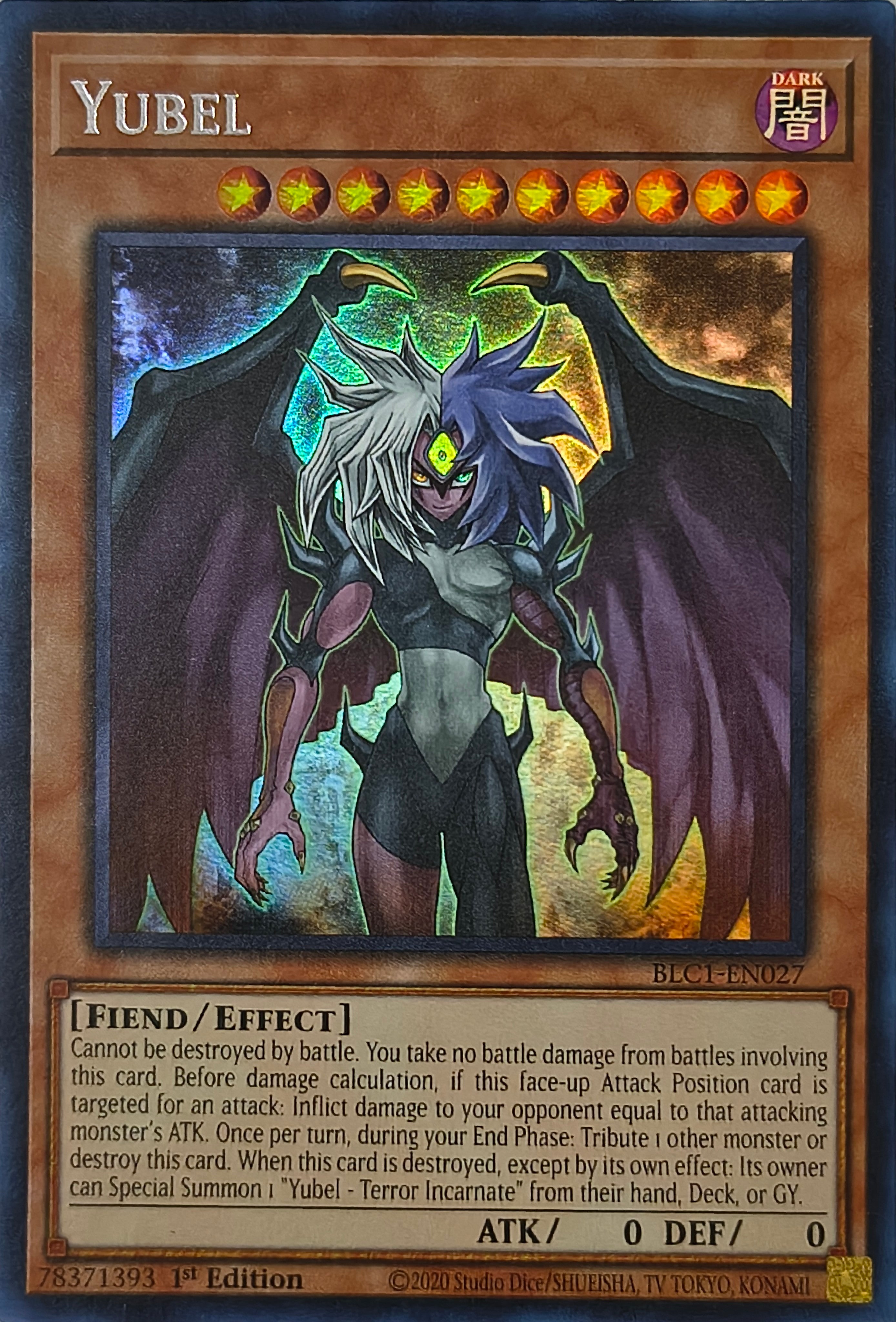 Yugioh! Yubel Blc1-en027 1st Edition (Silver) Ultra Rare