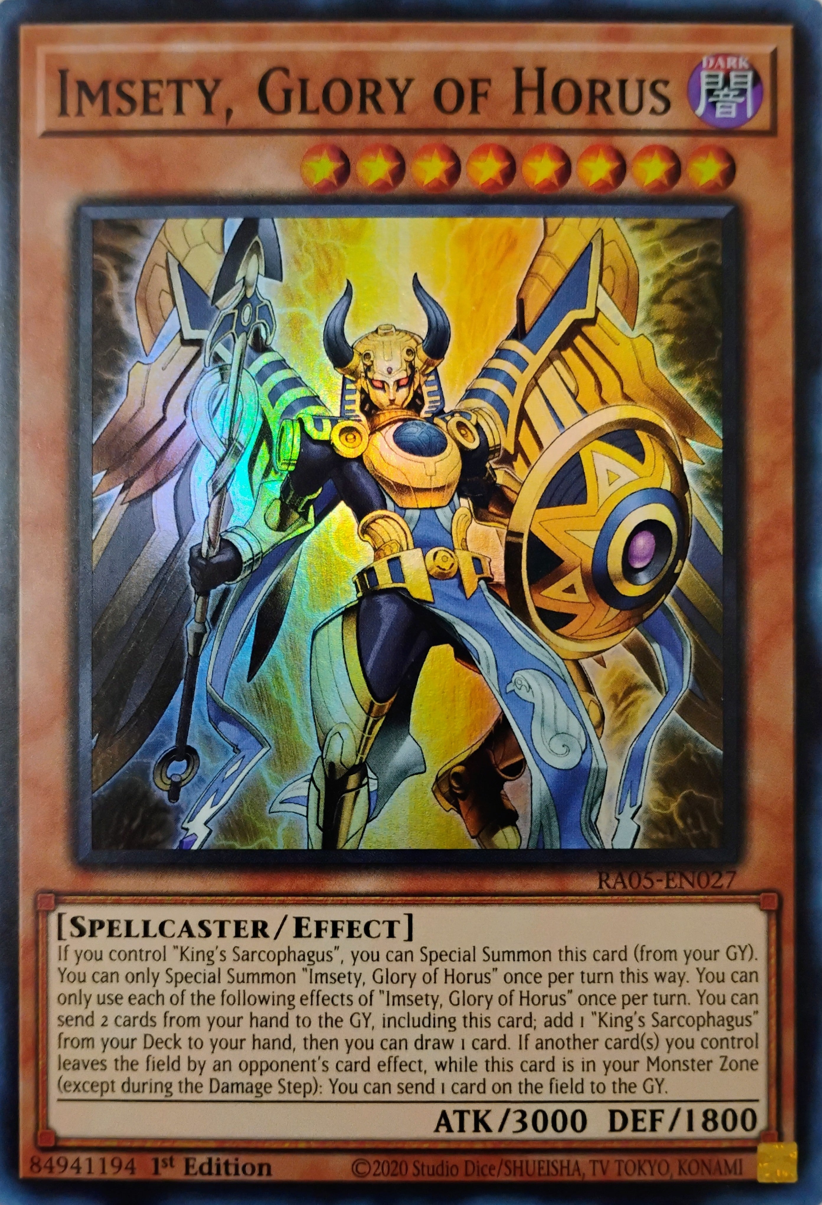 Yugioh! Imsety, Glory Of Horus Ra05-en027 Super Rare