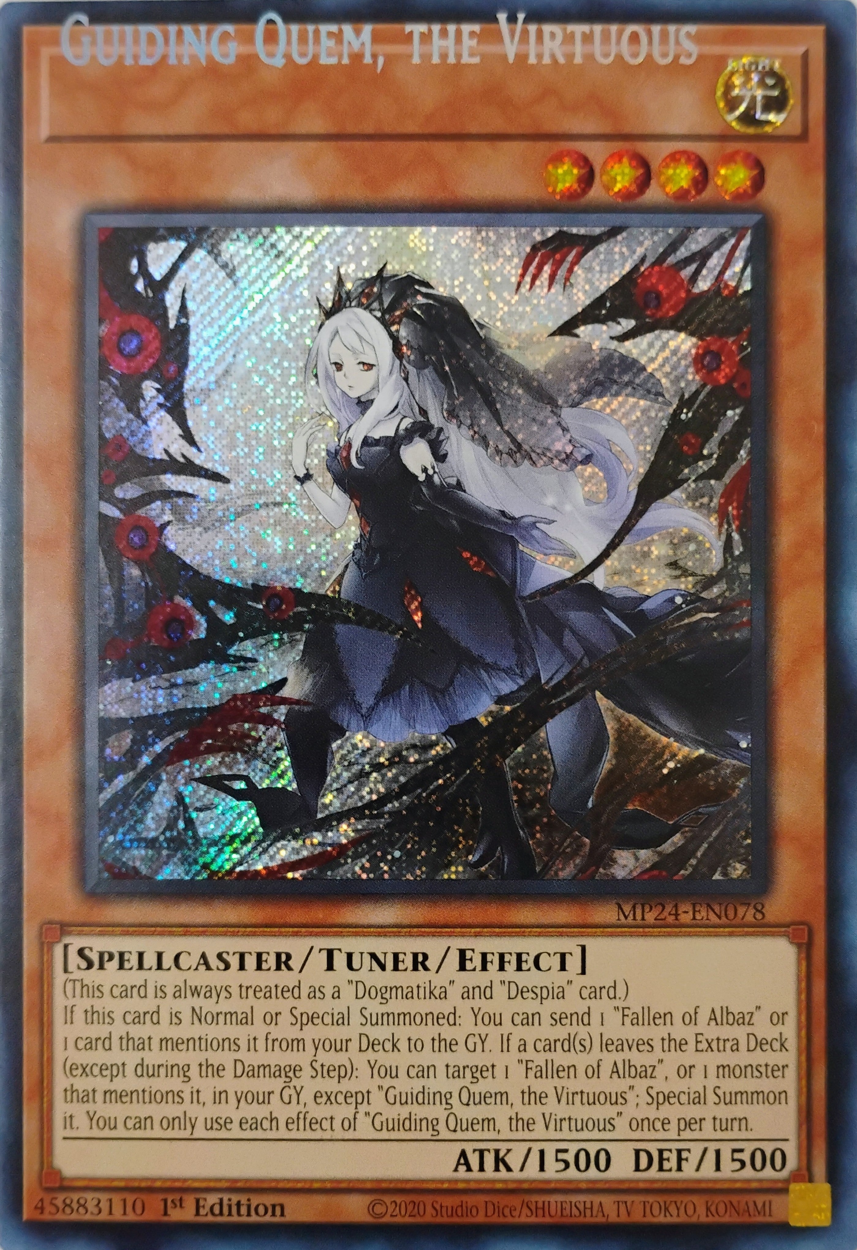 Yugioh! Guiding Quem, the Virtuous Mp24-en078 Secreta (Error de impresión)