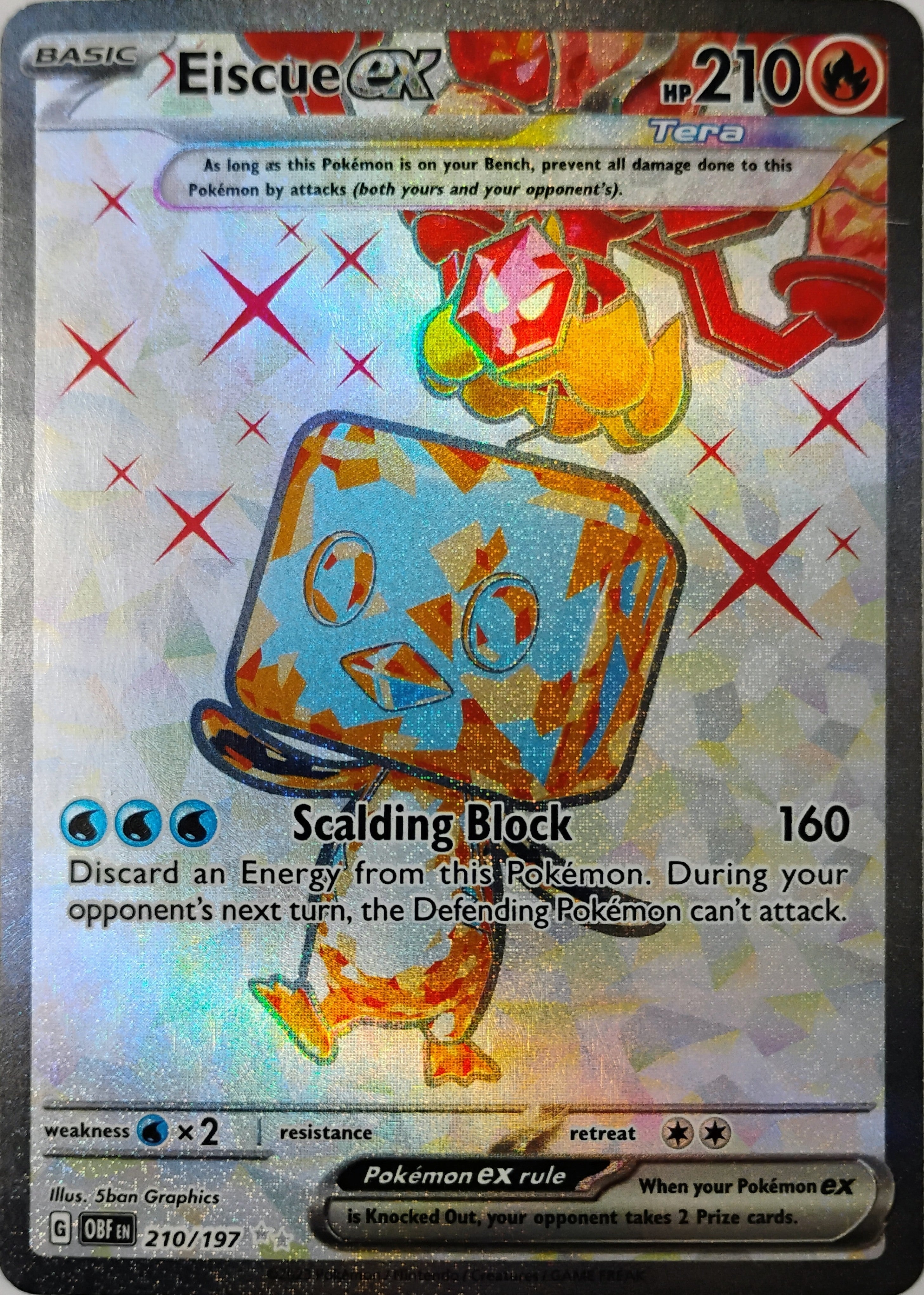 Pokémon tcg Eiscue Ex 210/197