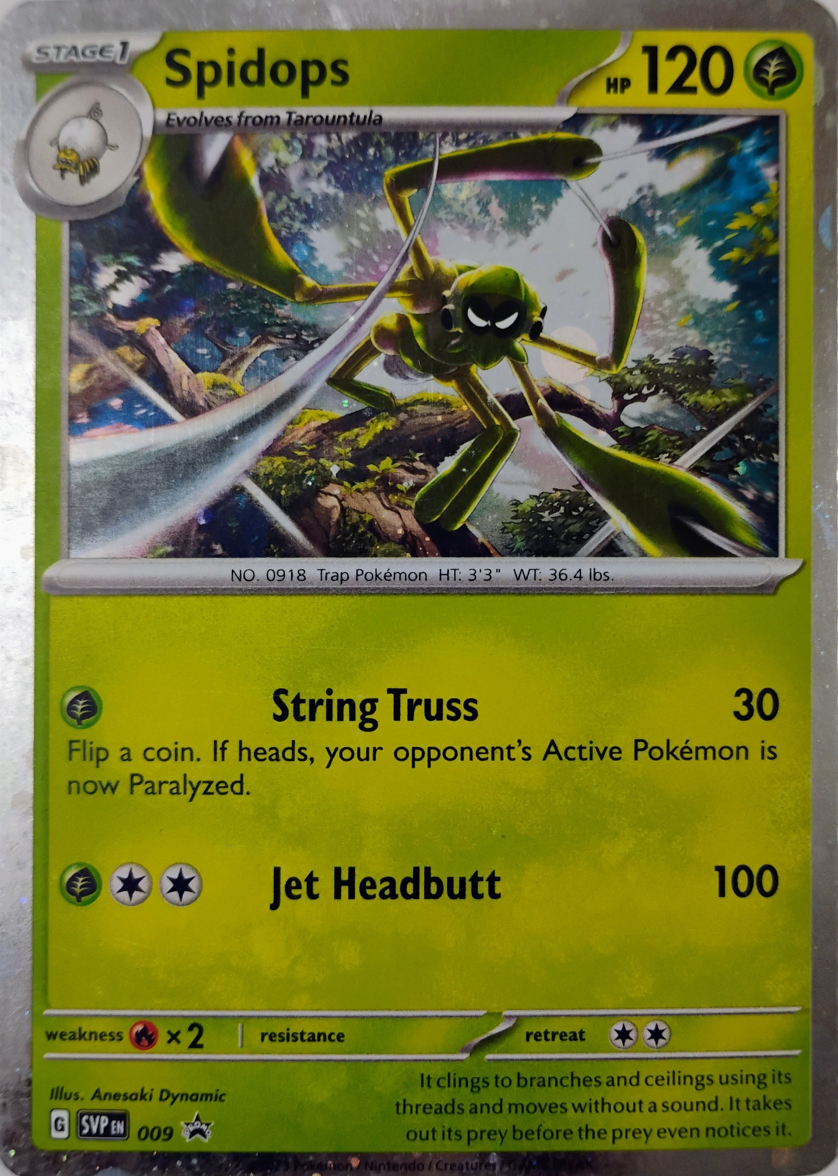 Pokémon tcg Spidops 009 Holo Cosmo