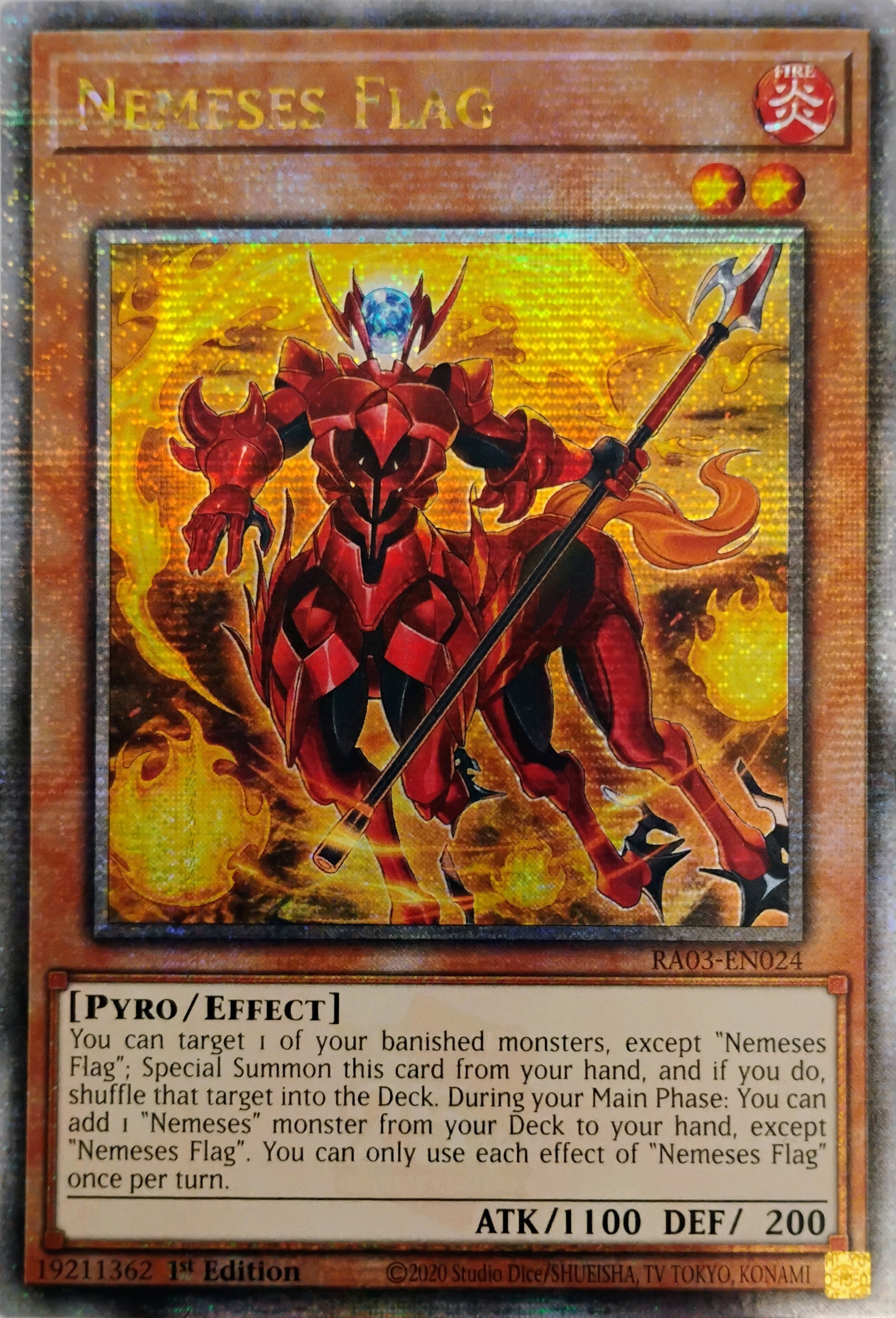 Yugioh! Nemesis Flag Ra03-en024 Quarter Century
