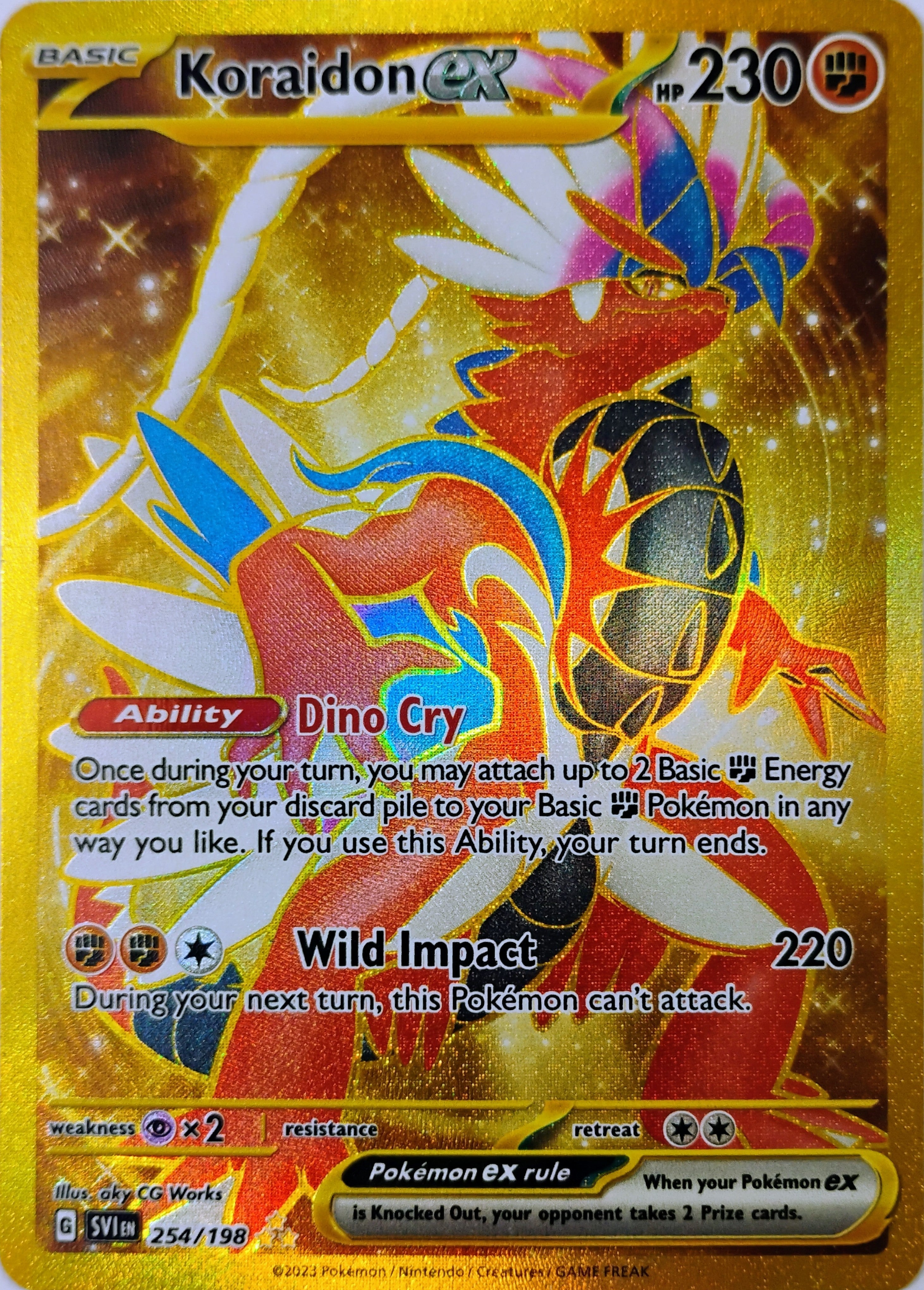 Pokémon tcg Koraidon Ex 254/198 (Secret)