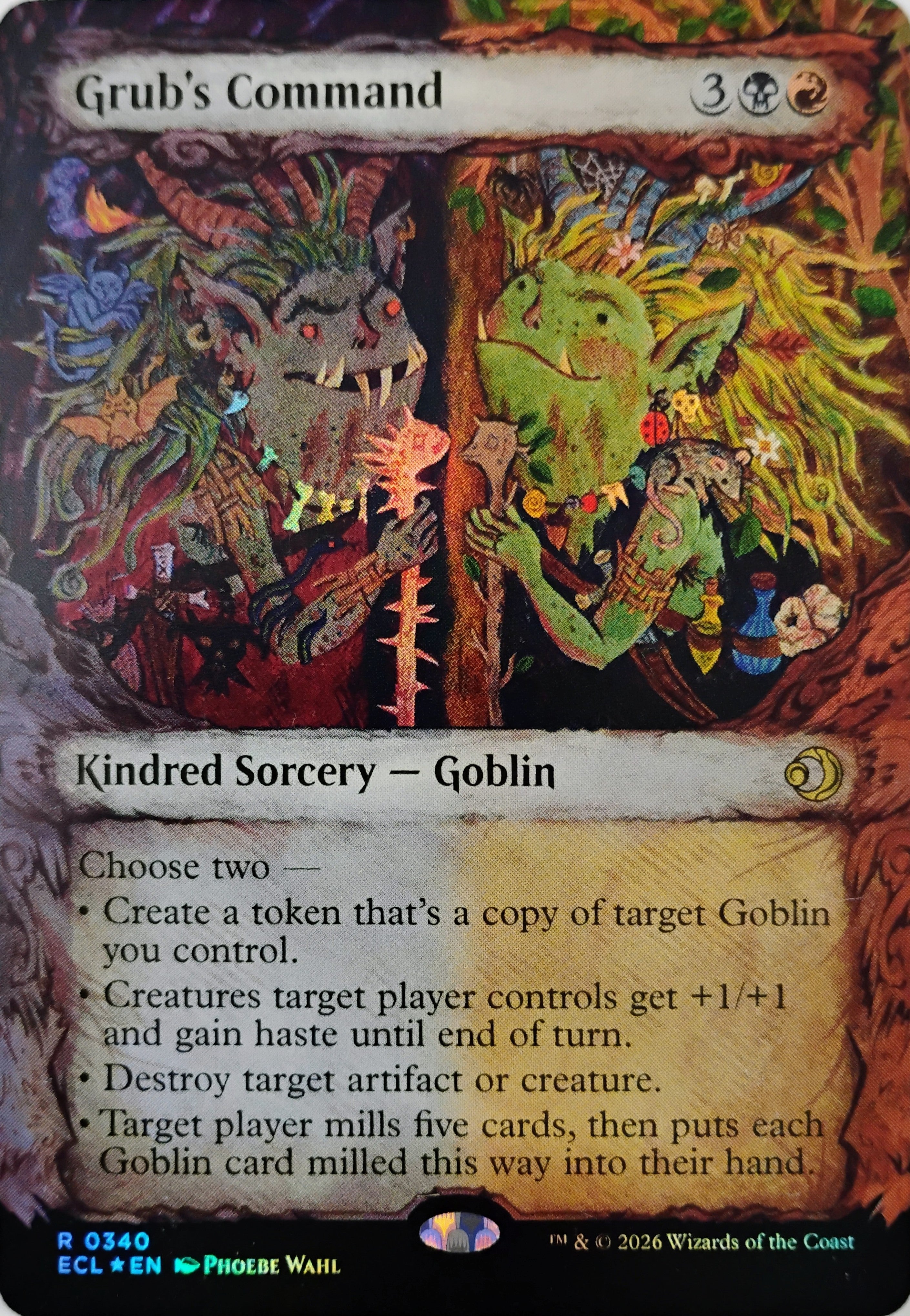 Magic tcg Grub's Command 0340 Foil