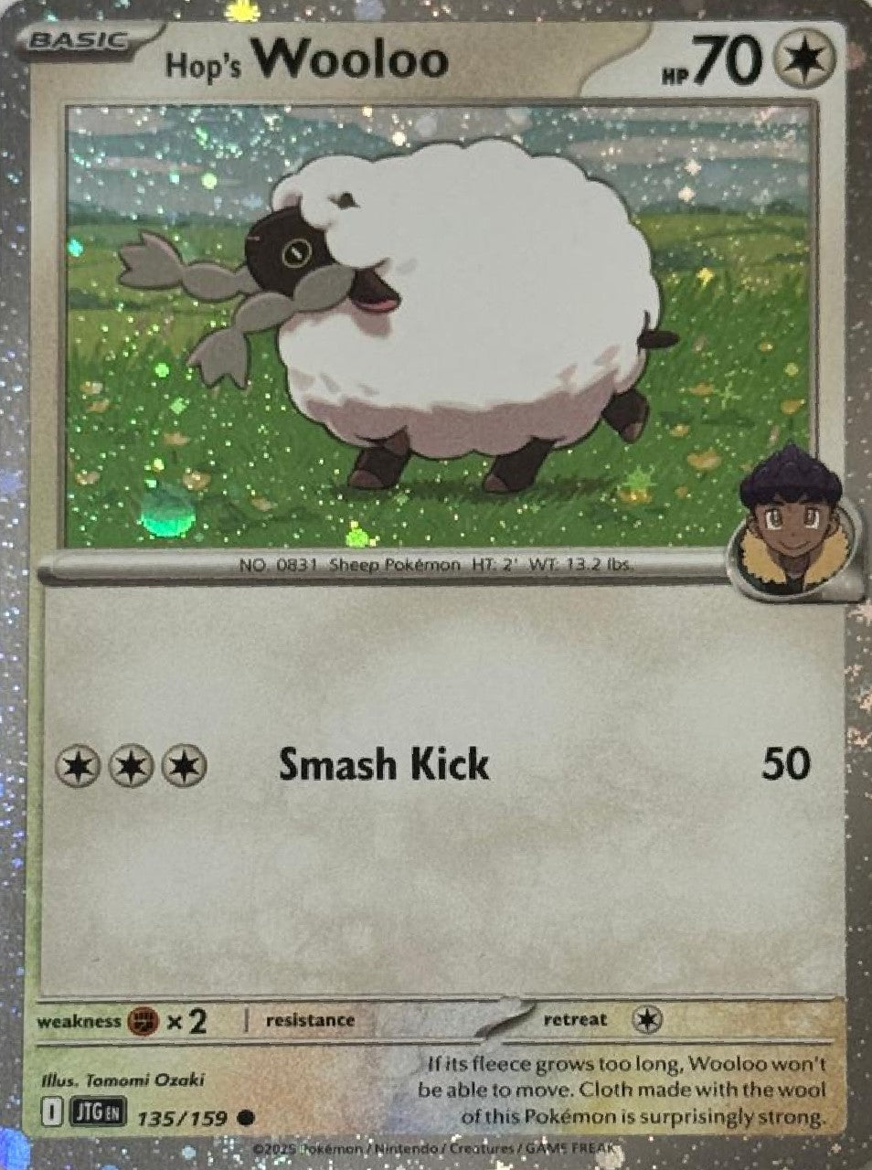 Pokémon Tcg Hop's Wooloo 135/159 Holo Cosmo