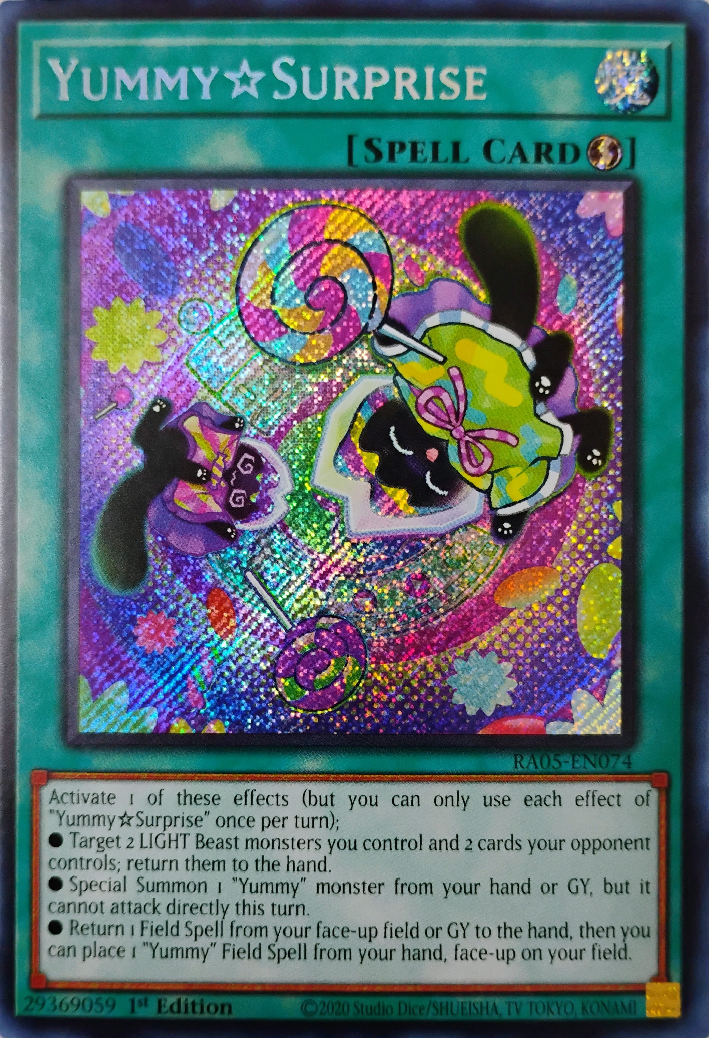 Yugioh! YummySurprise Ra05-en074 1st edition Secreta