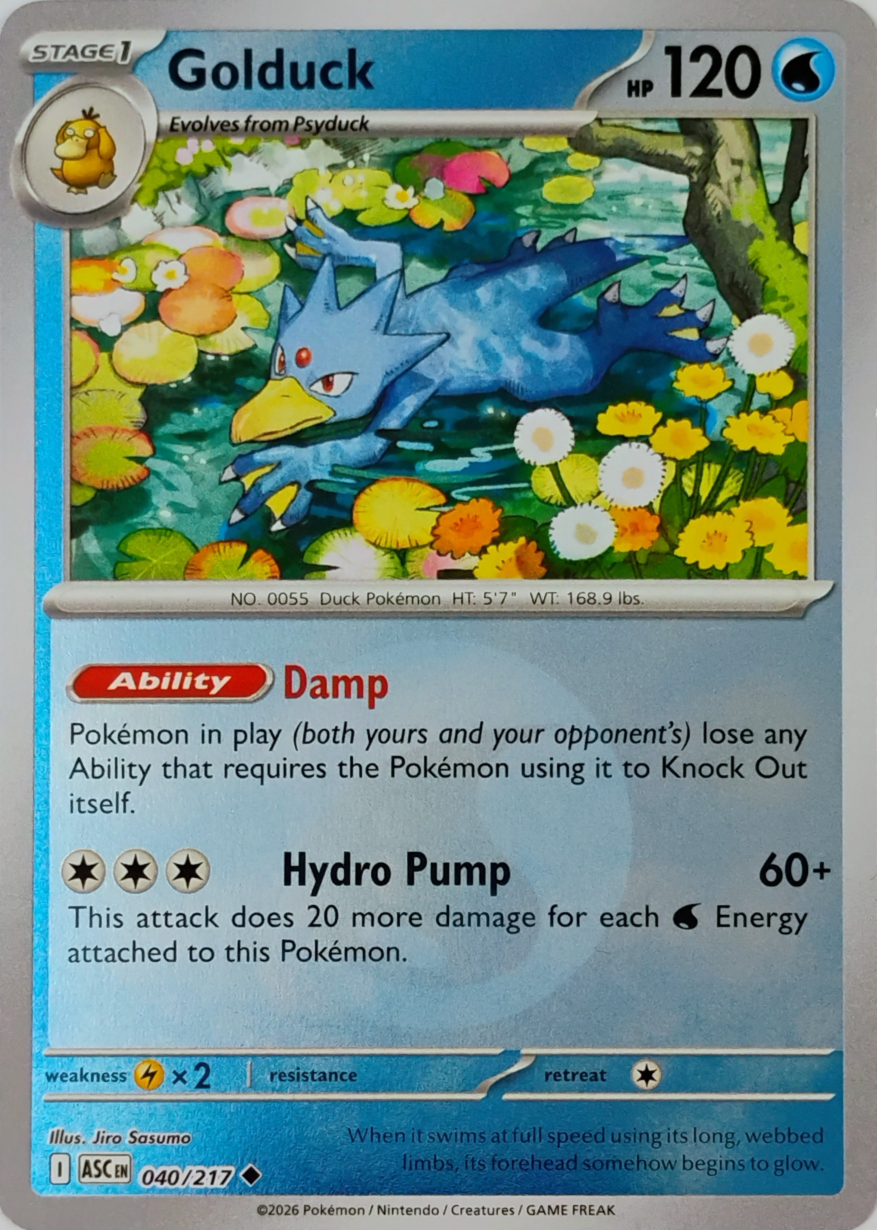Pokémon tcg Golduck 040/217 (Energy Symbol)