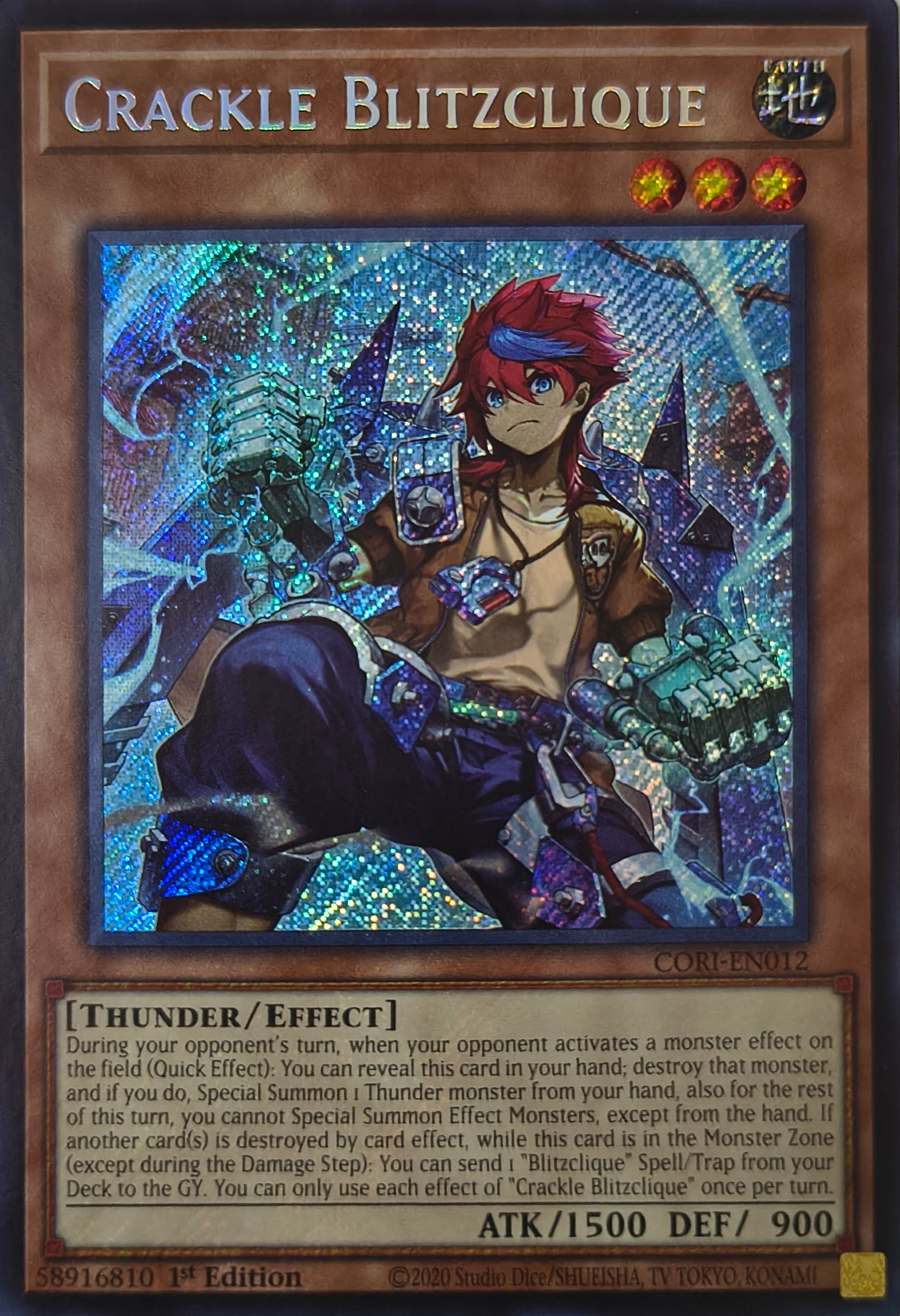 Yugioh! Crackle Blitzclique Cori-en012 1st edition Secreta