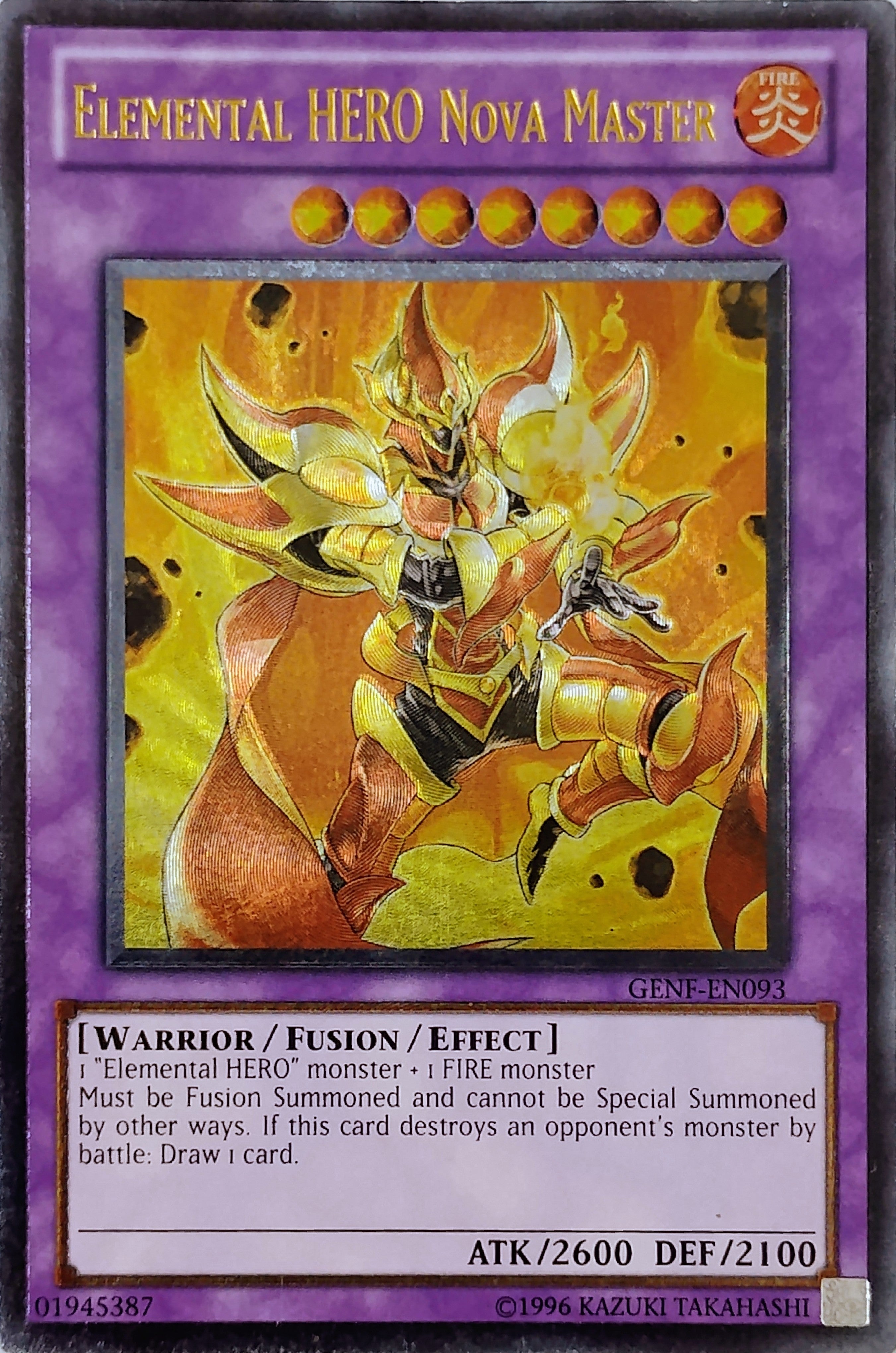 Yugioh! Elemental HERO Nova Master Genf-en093 Ultimate