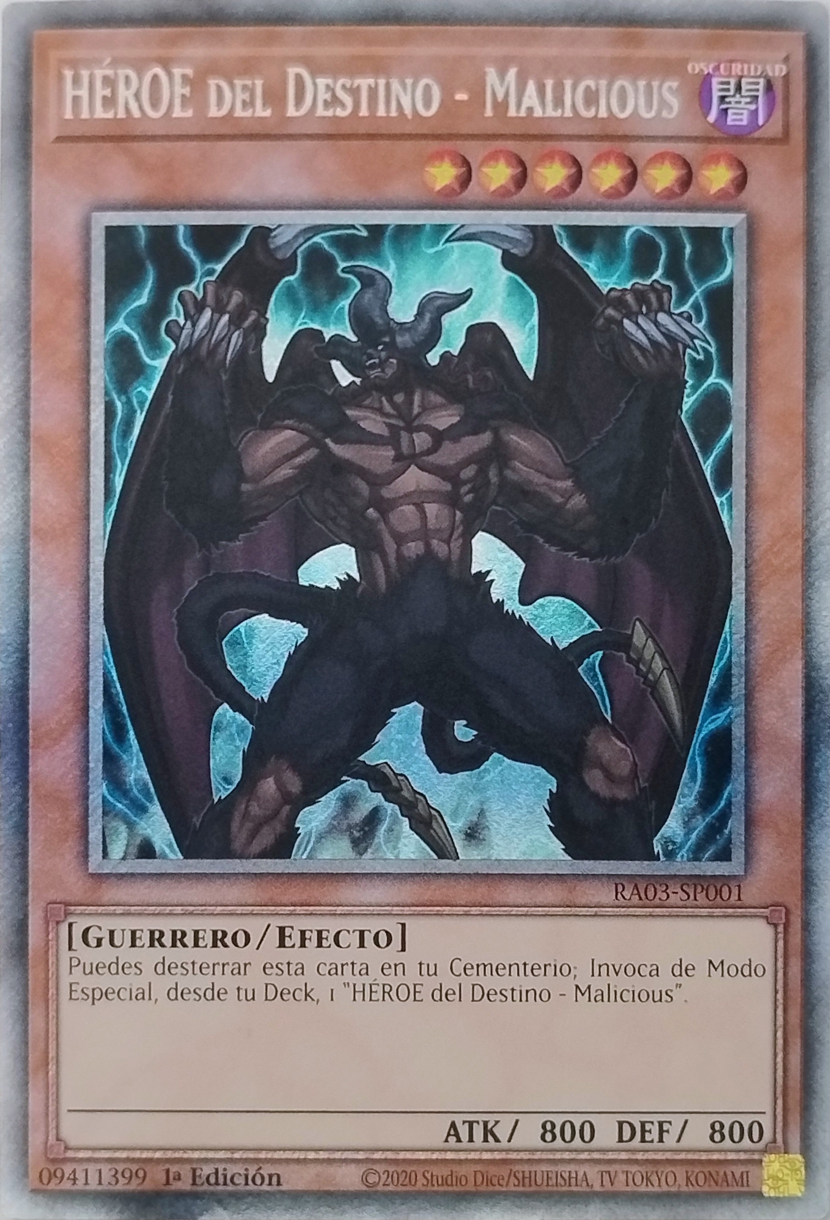 Yugioh! Héroe Del Destino - Malicious Ra03-sp001 1a Edición Platinum