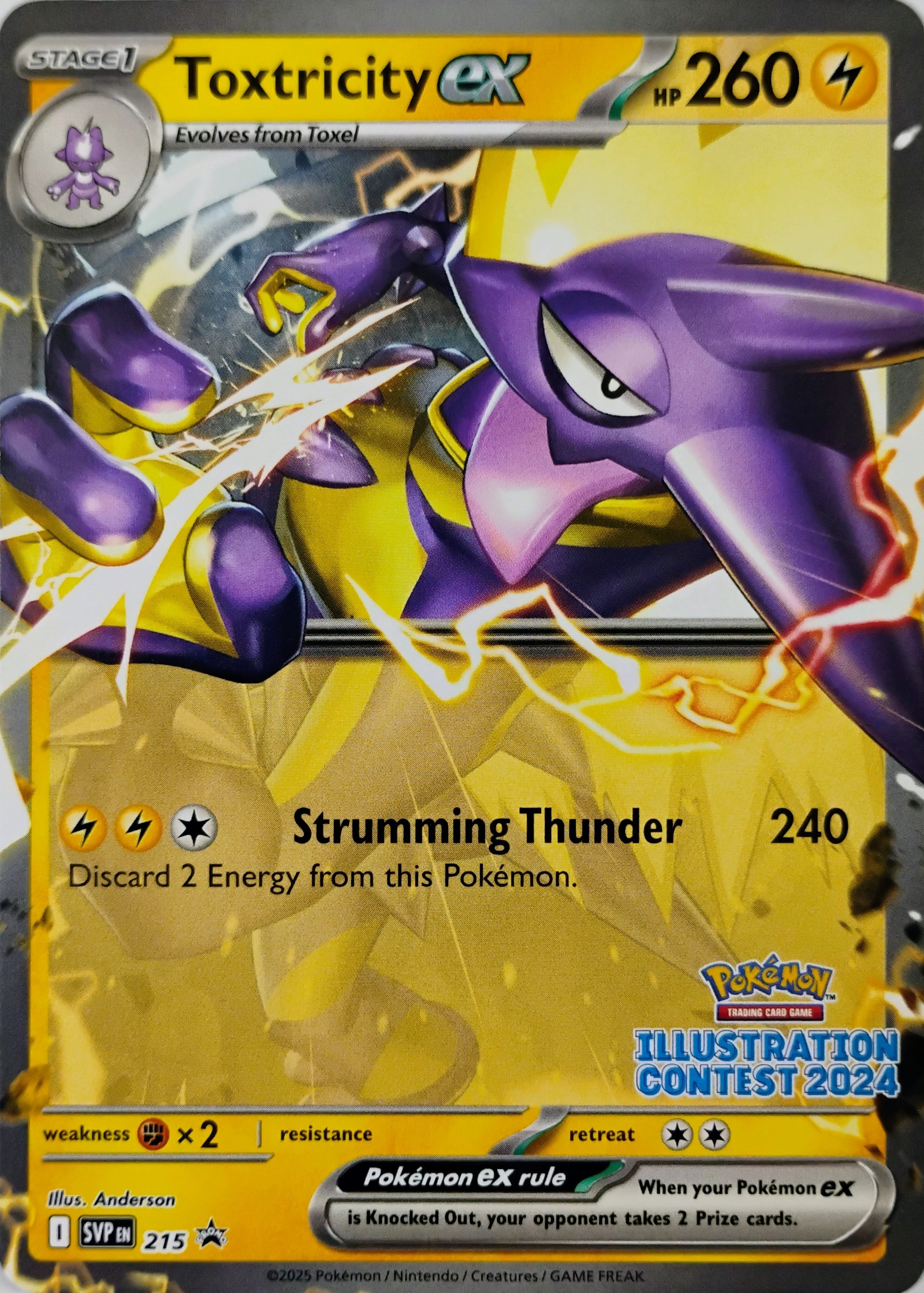 Pokémon tcg Toxtricity ex 215 (Illustration Contest)