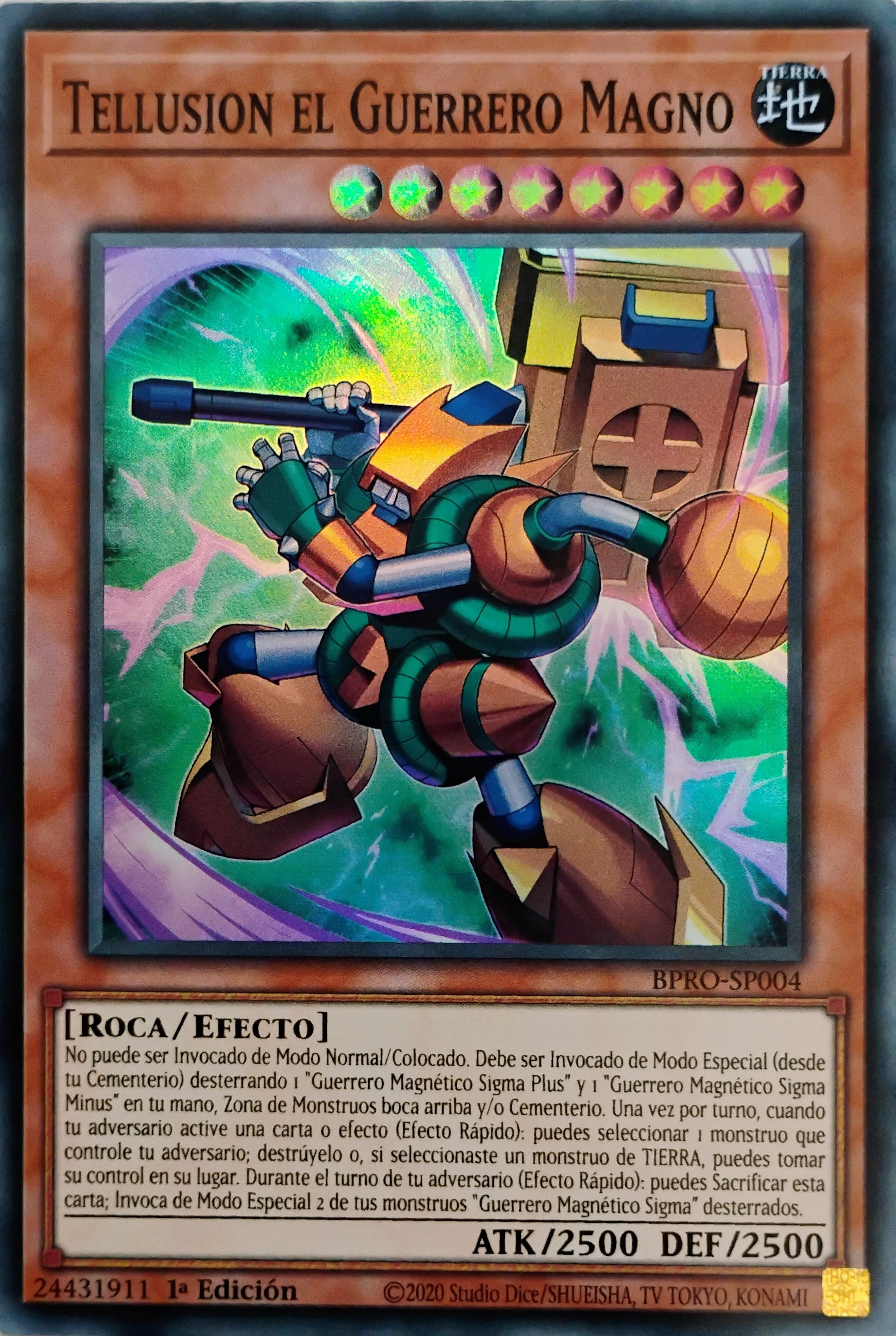 Yugioh! Tellusion El Guerrero Magno Bpro-sp004 Super Rara