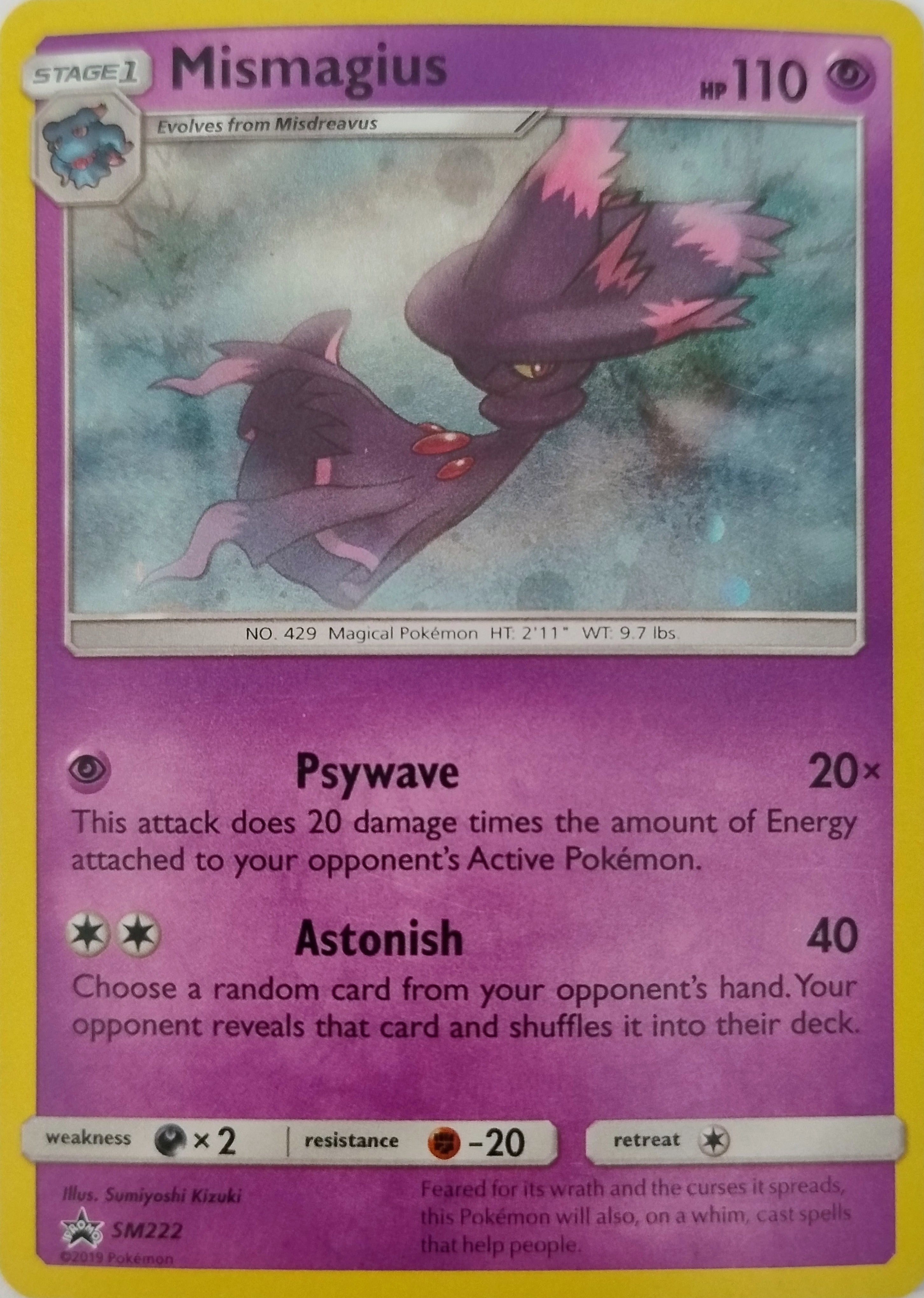 Pokemon Tcg Mismagius Sm222 Holo Promo