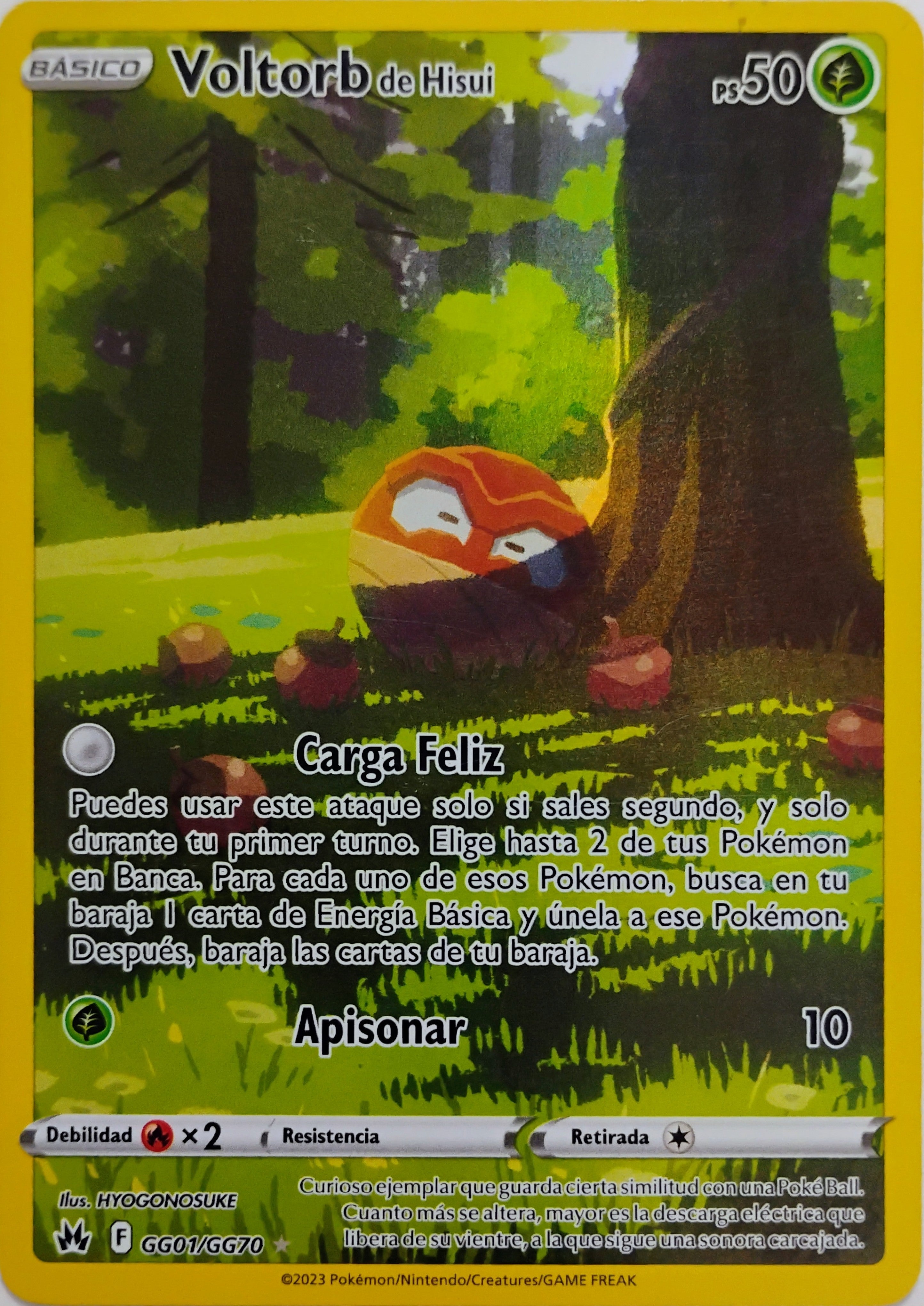 Pokémon tcg Voltorb De Hisui Gg01/Gg70 (Español)