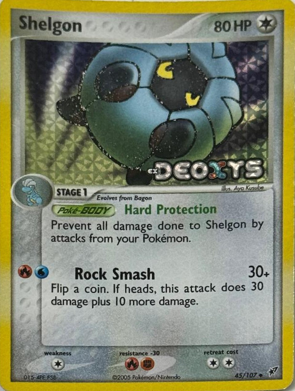 Pokémon Tcg Shelgon 45/107 Holo (Ex Deoxys)
