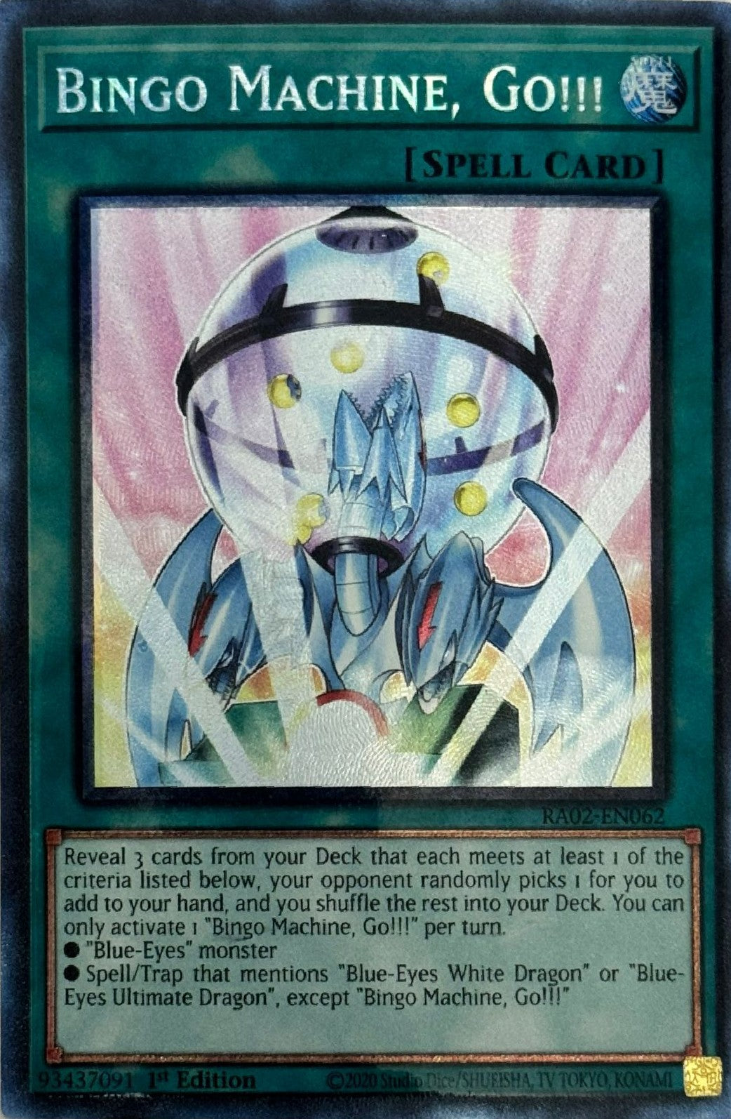 Yugioh! Bingo Machine, Go!!! RA02-EN062 1st Edition Collector