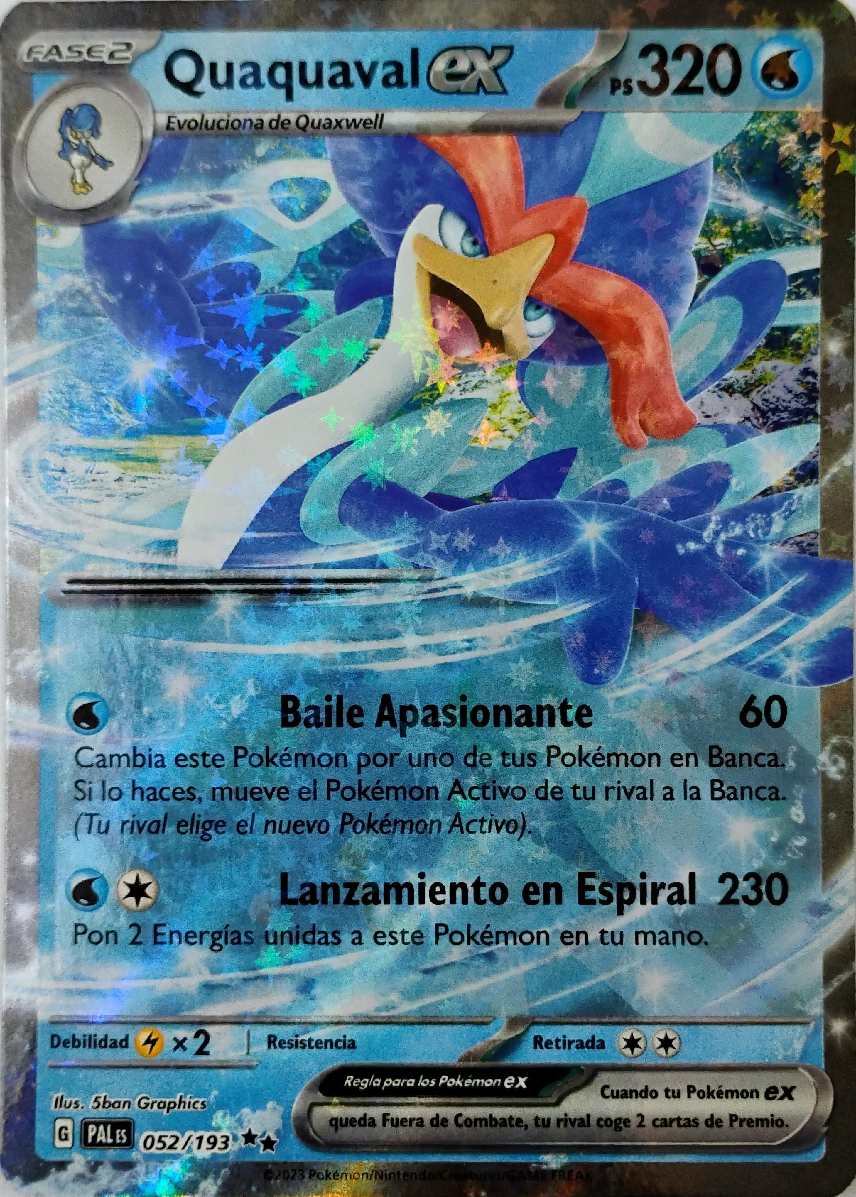 Pokémon tcg Quaquaval Ex 052/193 (Español)