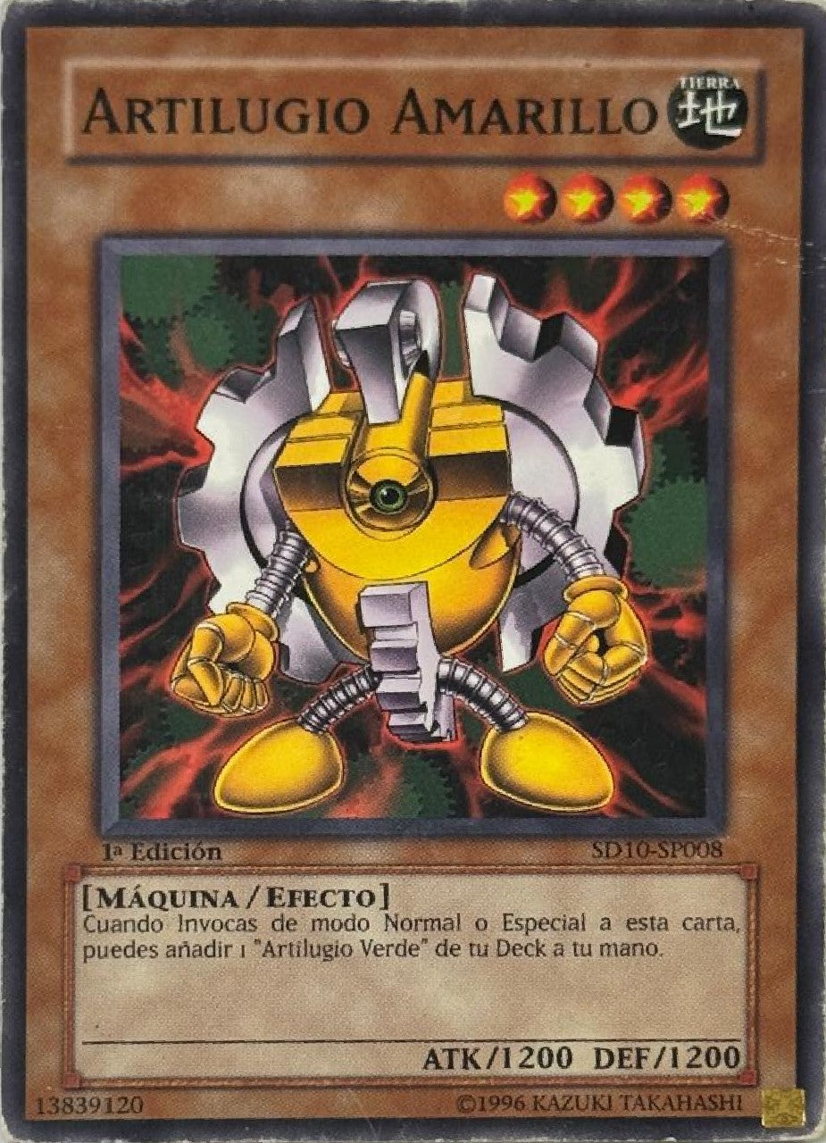 Yugioh! Artilugio Amarillo SD10-SP008 1a Edicion (Español)