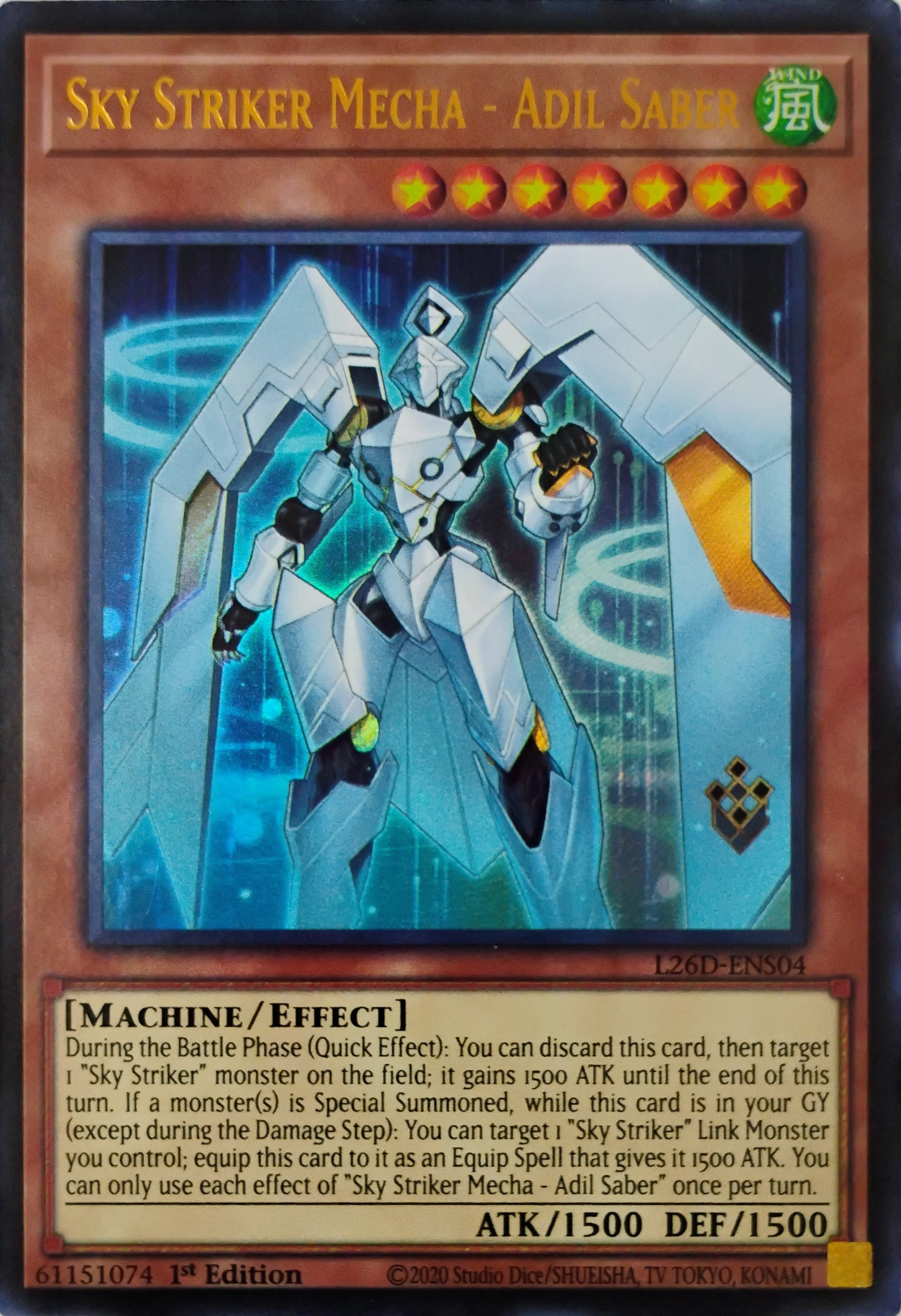 Yugioh! Sky Striker Mecha - Adil Saber L26D-ENS04 Ultra Rare