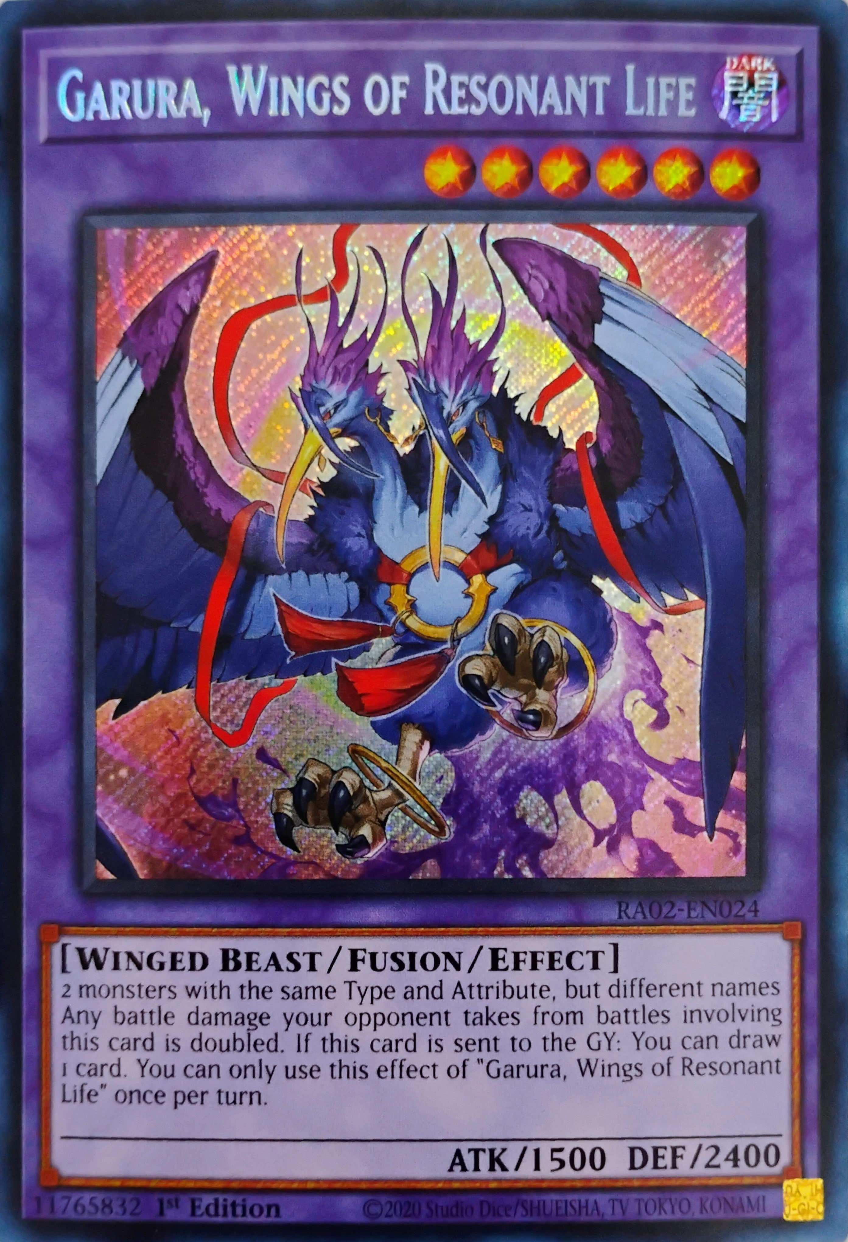 Yugioh! Garura Wings Of Resonant Life Ra02-en024 Secreta