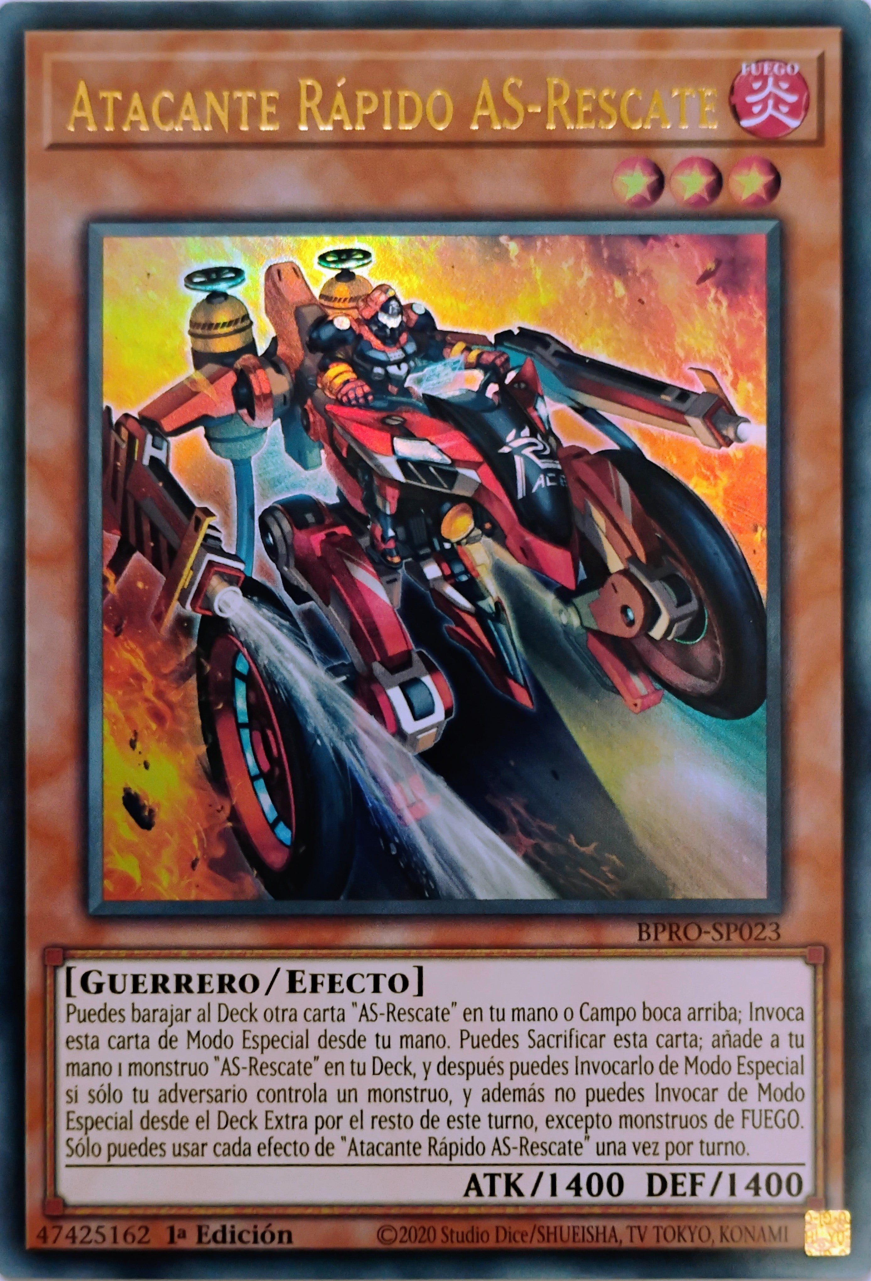 Yugioh! Atacante Rápido As-Rescate Bpro-sp023 1st edition Ultra Rare