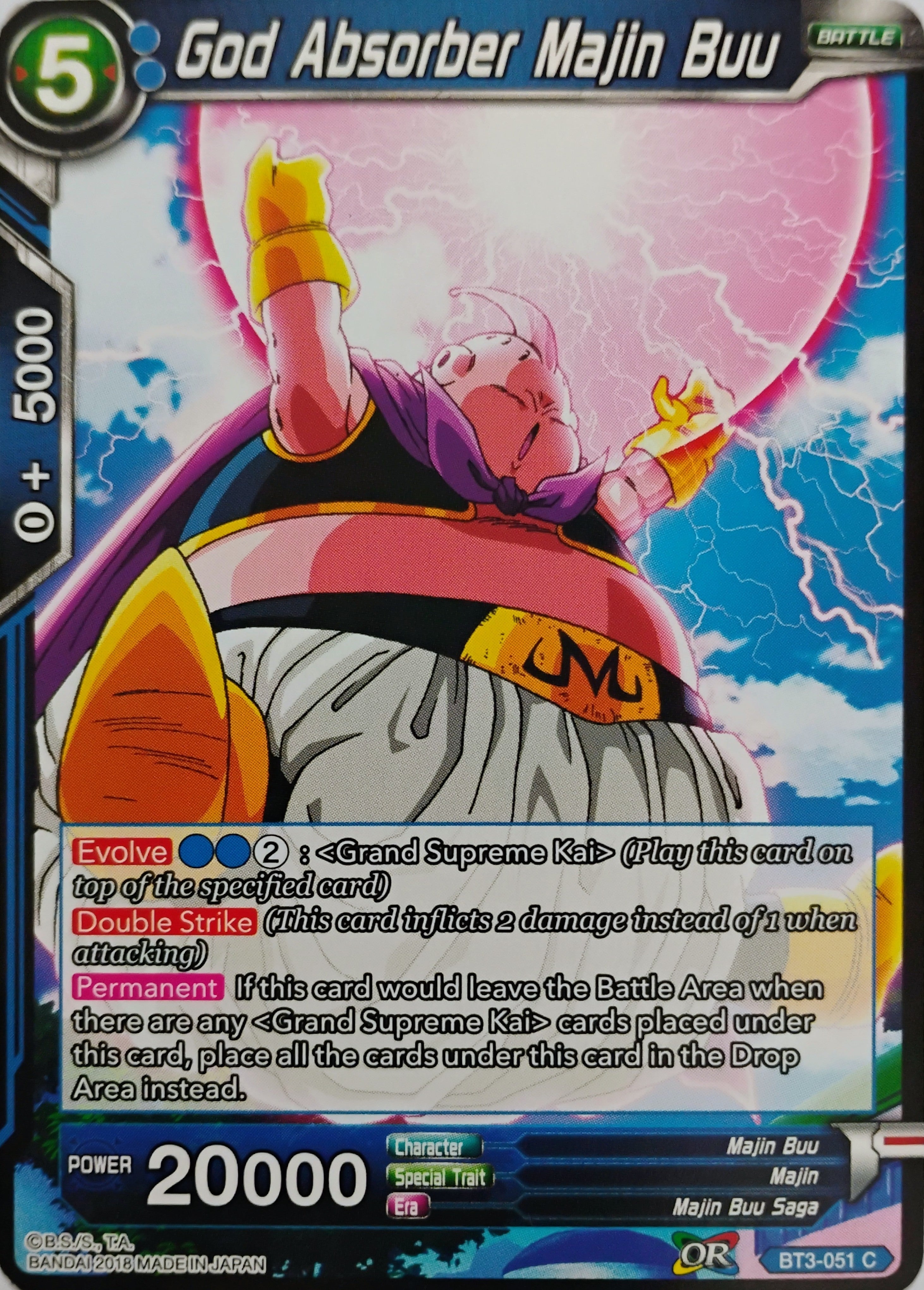 Dragón ball Tcg God Absorber Majin Buu Bt3-051