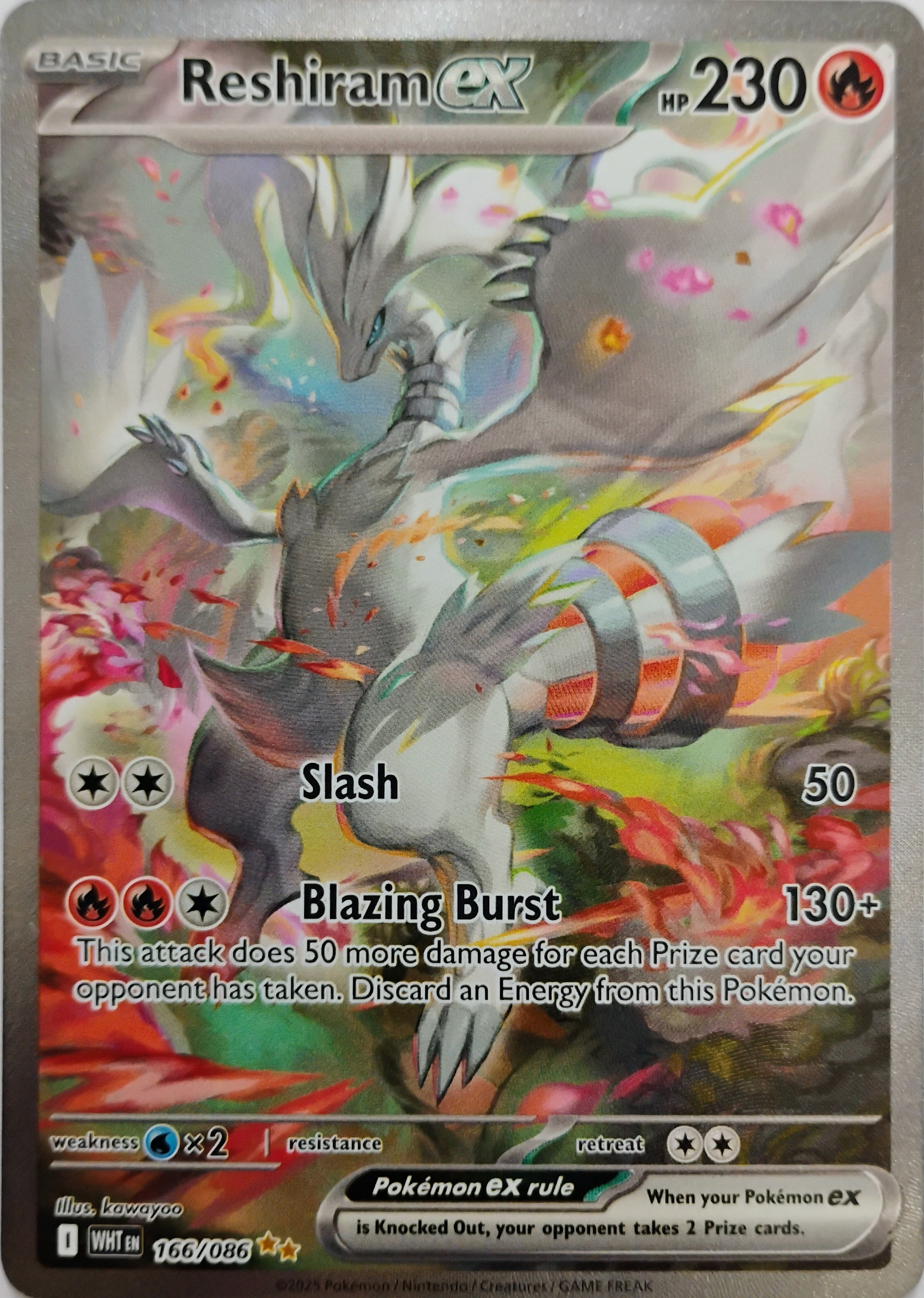 Pokémon tcg Reshiram Ex 166/086