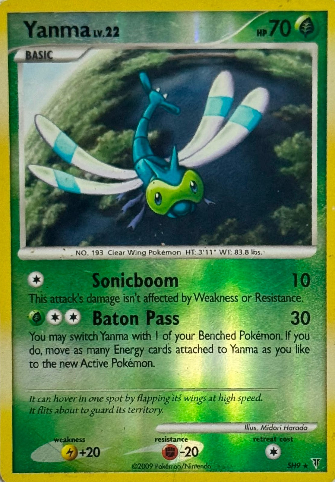 Pokémon Tcg Yanma Lv.22 SH9 Reverse
